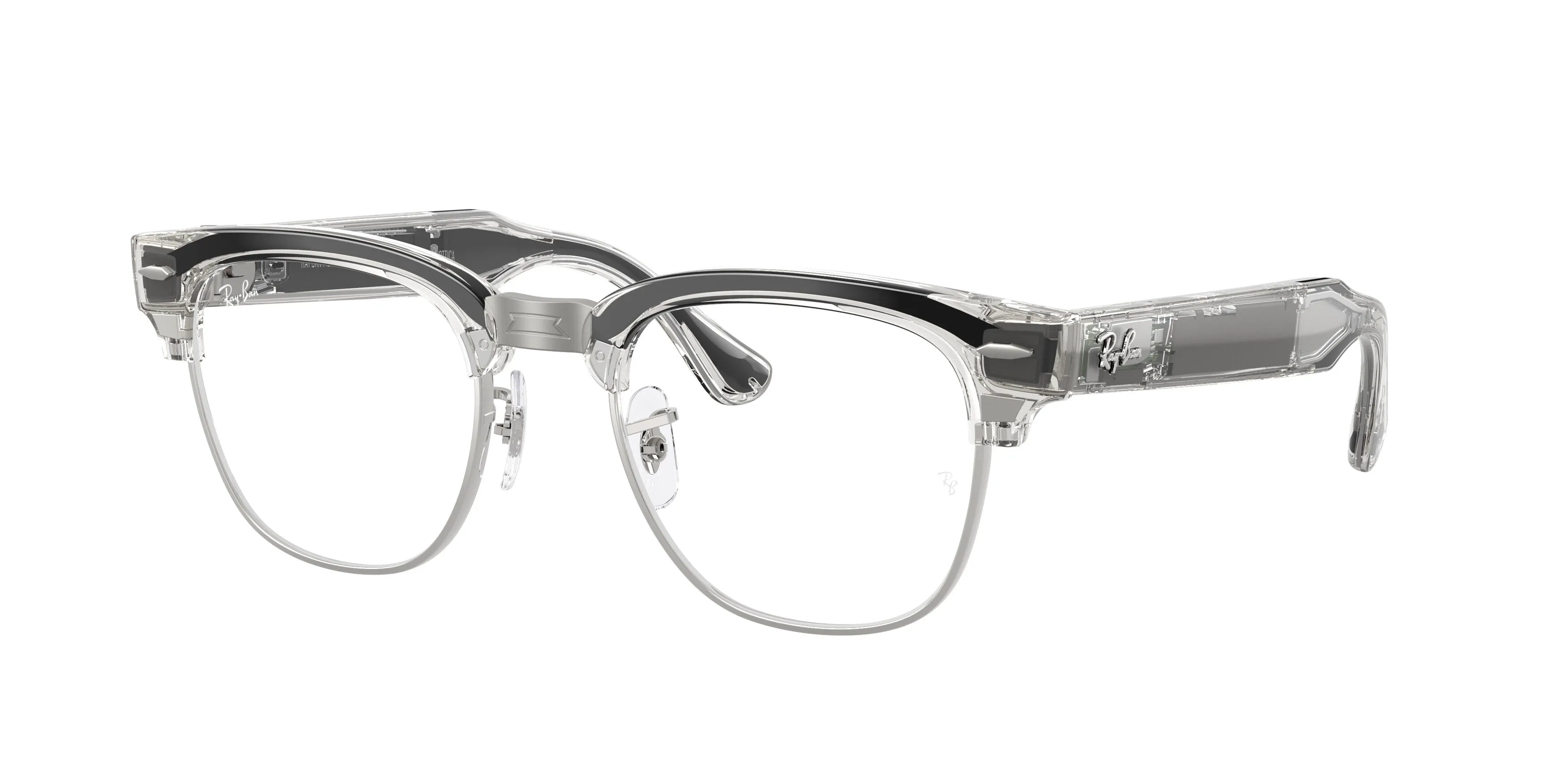 Ray - Ban RW7004V Ray-Ban Meta Audio Clubmaster Optics 8548 Smart glasses Iniettato Grigio Trasparente Squadrata Normale - immagine 1
