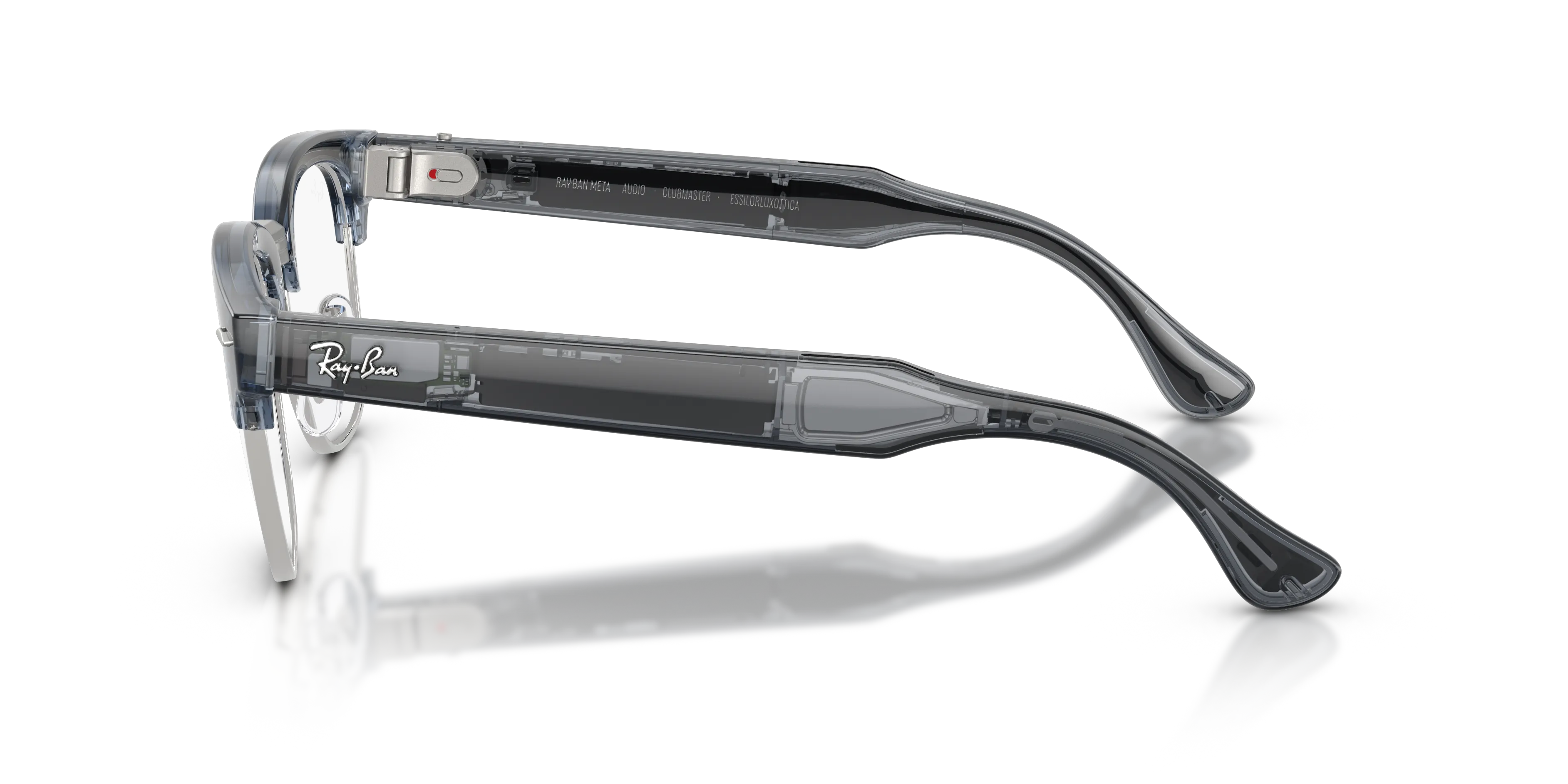 Ray - Ban RW7004V Ray-Ban Meta Audio Clubmaster Optics 8547 Smart glasses Iniettato Blu Trasparente Squadrata Normale - immagine 4