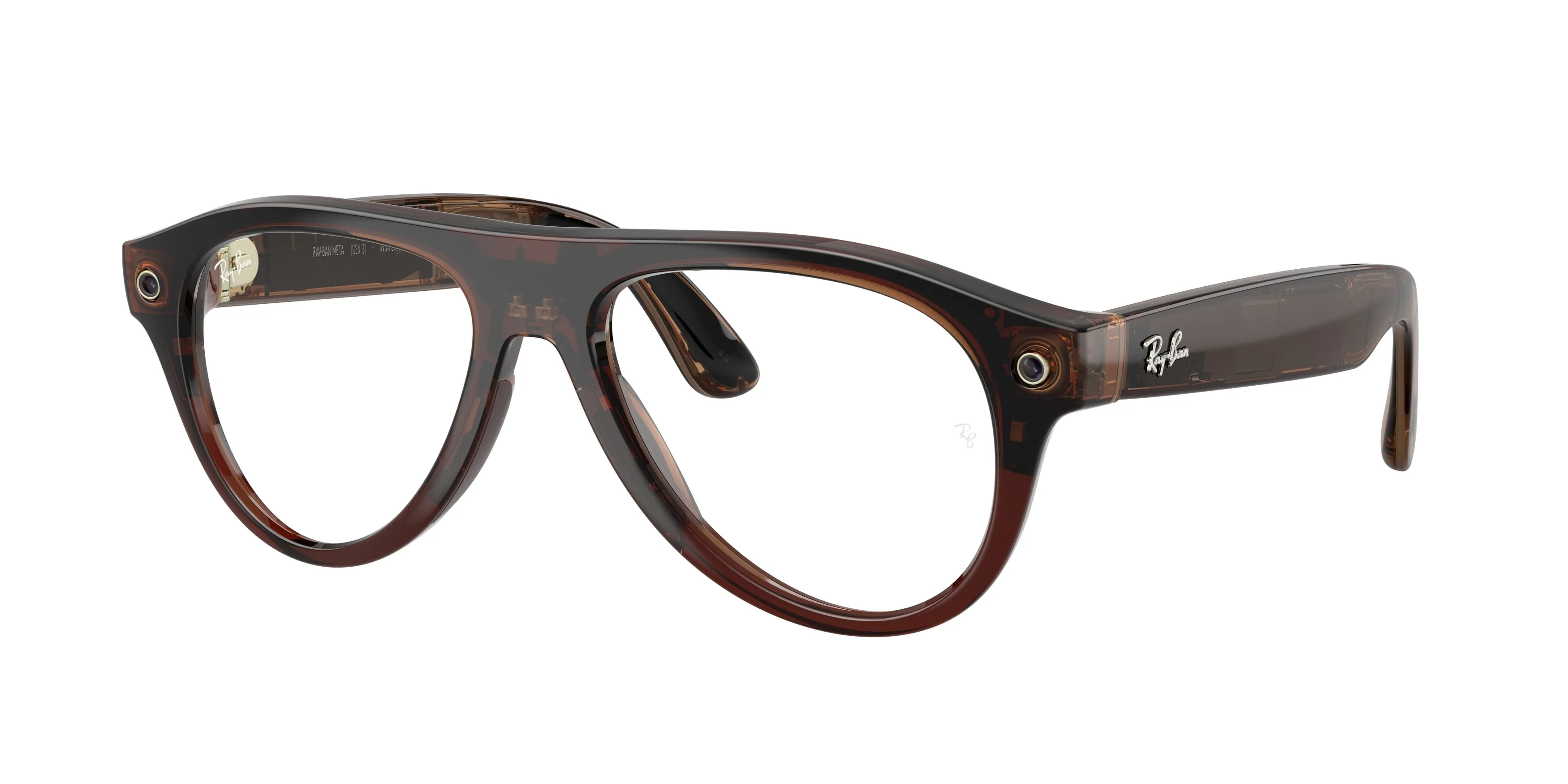 Ray - Ban RW4016 Ray-Ban Meta (Gen 3) Aviator 6912JD Smart glasses Iniettato Marrone Pilot Fotocromatiche - immagine 1