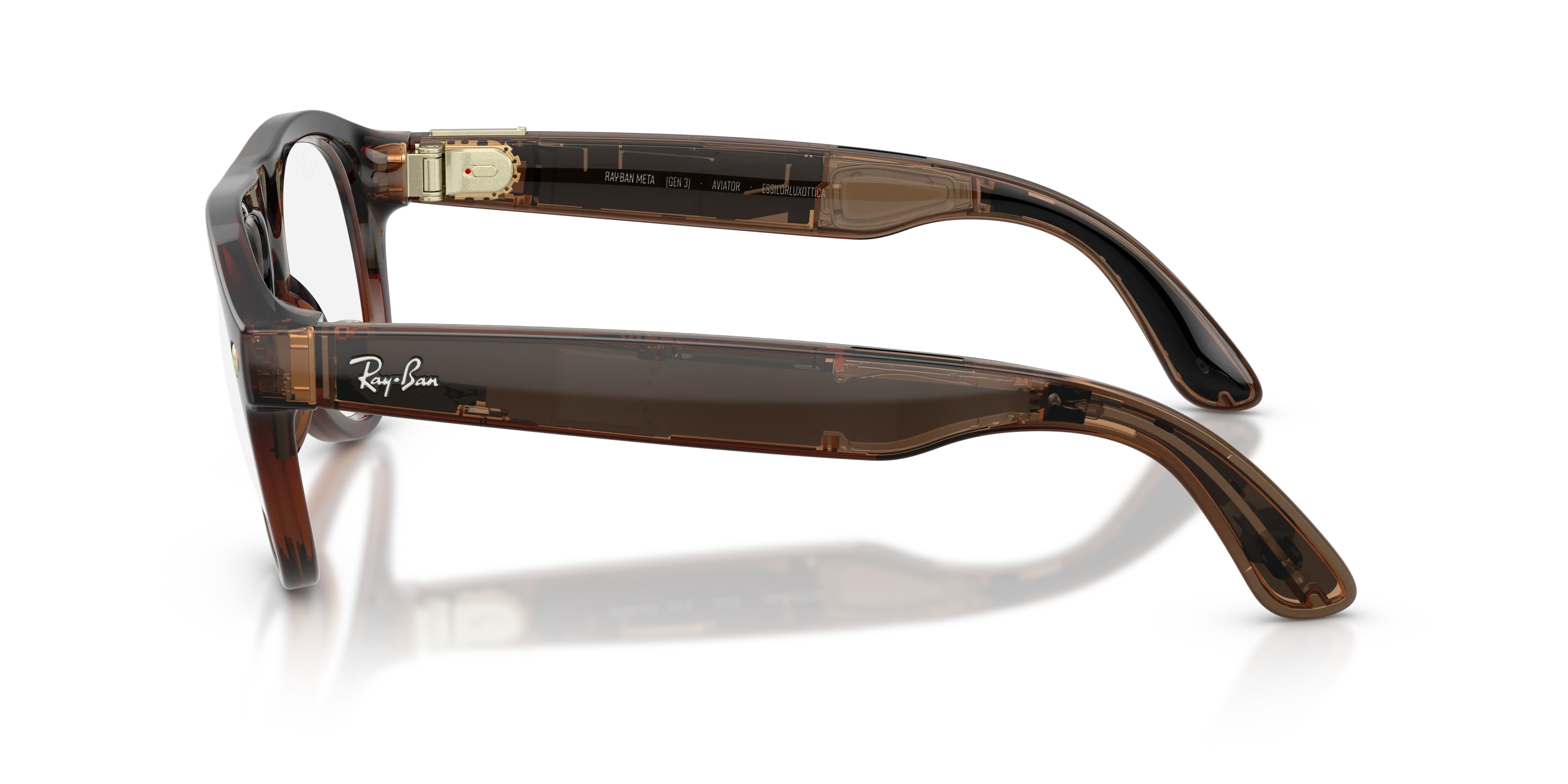 Ray - Ban RW4016 Ray-Ban Meta (Gen 3) Aviator 6912JD Smart glasses Iniettato Marrone Pilot Fotocromatiche - immagine 4