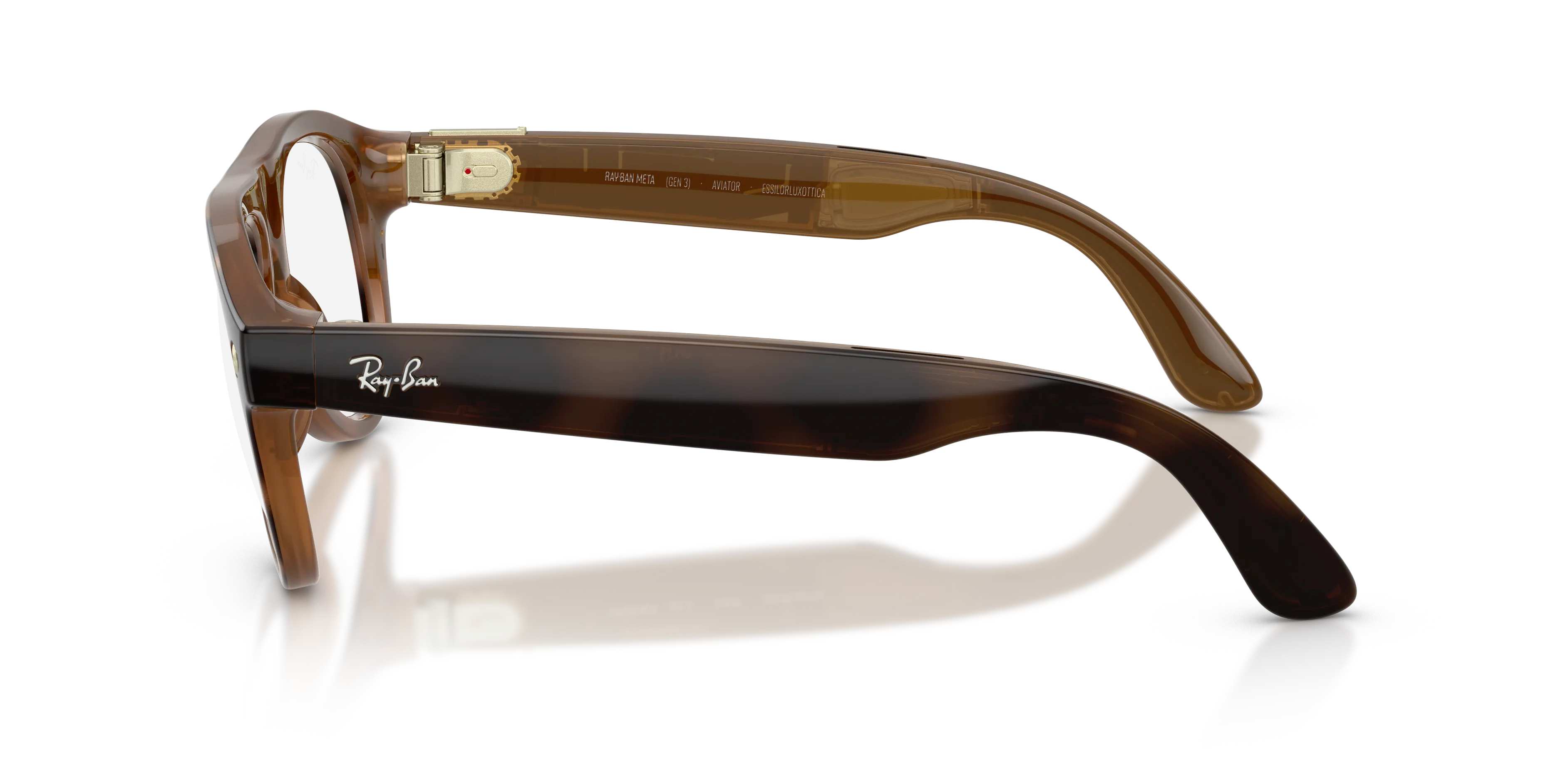 Ray - Ban RW4016 Ray-Ban Meta (Gen 3) Aviator 6905M4 Smart glasses Iniettato Tartaruga Marrone Pilot Fotocromatiche - immagine 4
