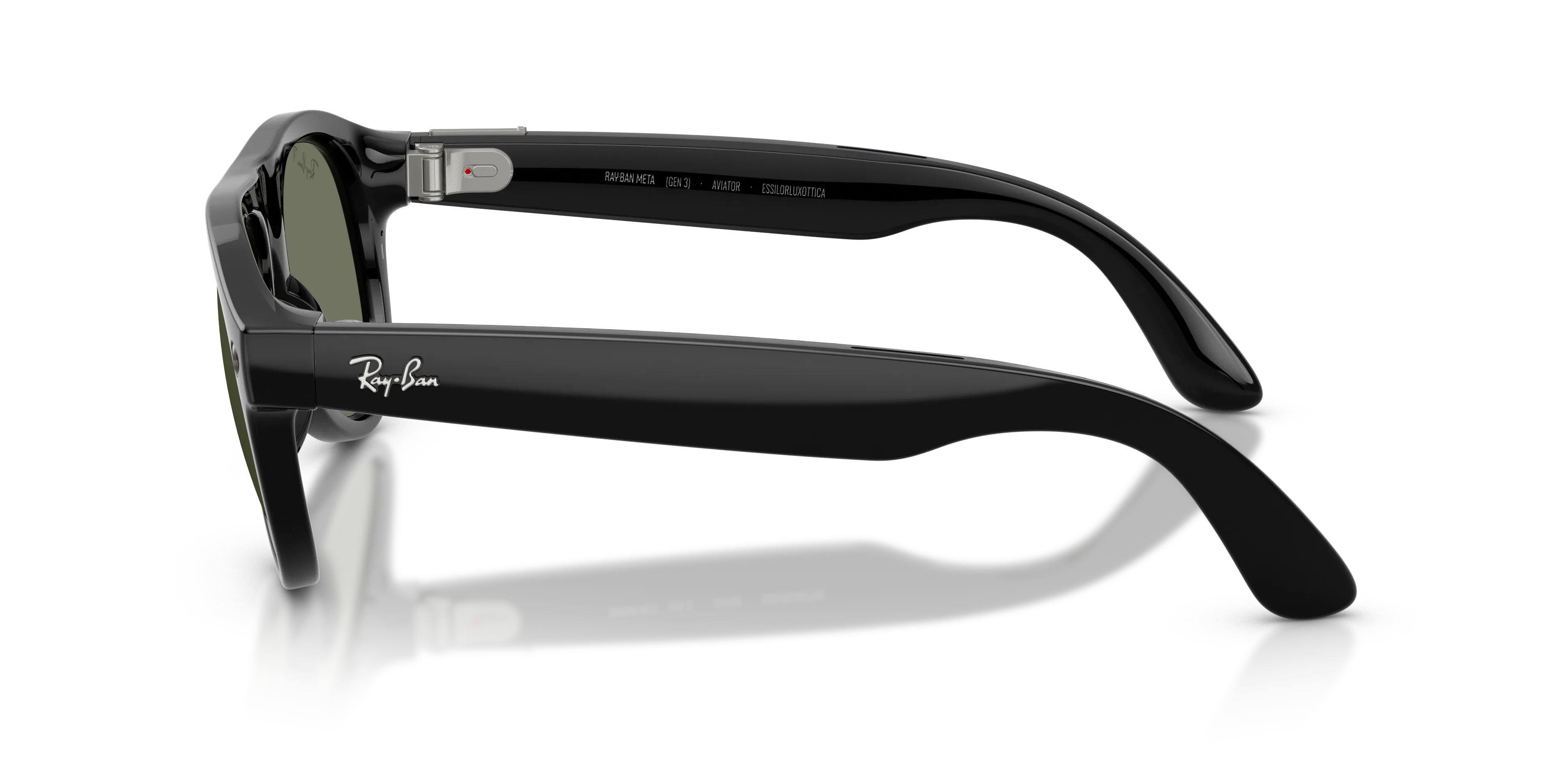 Ray - Ban RW4016 Ray-Ban Meta (Gen 3) Aviator 601/9A Smart glasses Iniettato Nero Verde Pilot Polarizzata - immagine 4