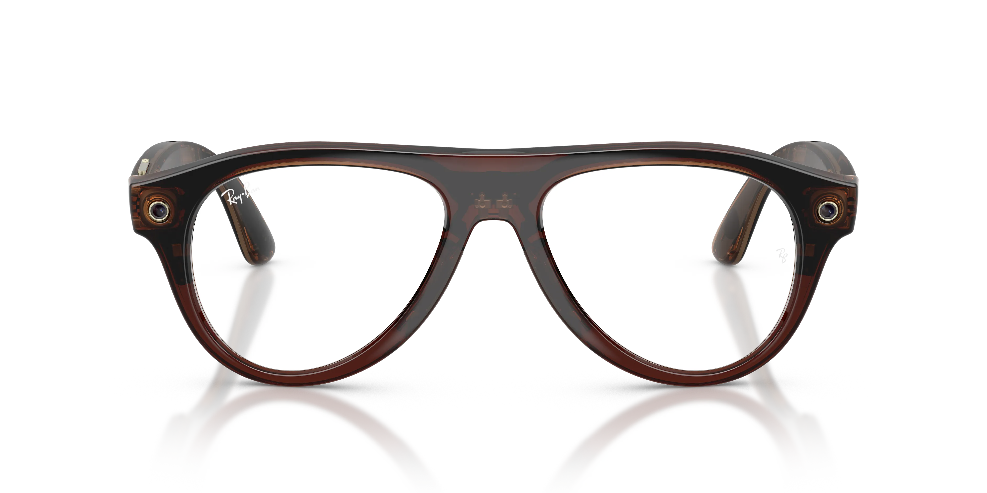 Ray - Ban RW4016V Ray-Ban Meta (Gen 3) Aviator Optics 8532 Smart glasses Iniettato Marrone Trasparente Pilot Normale - immagine 3
