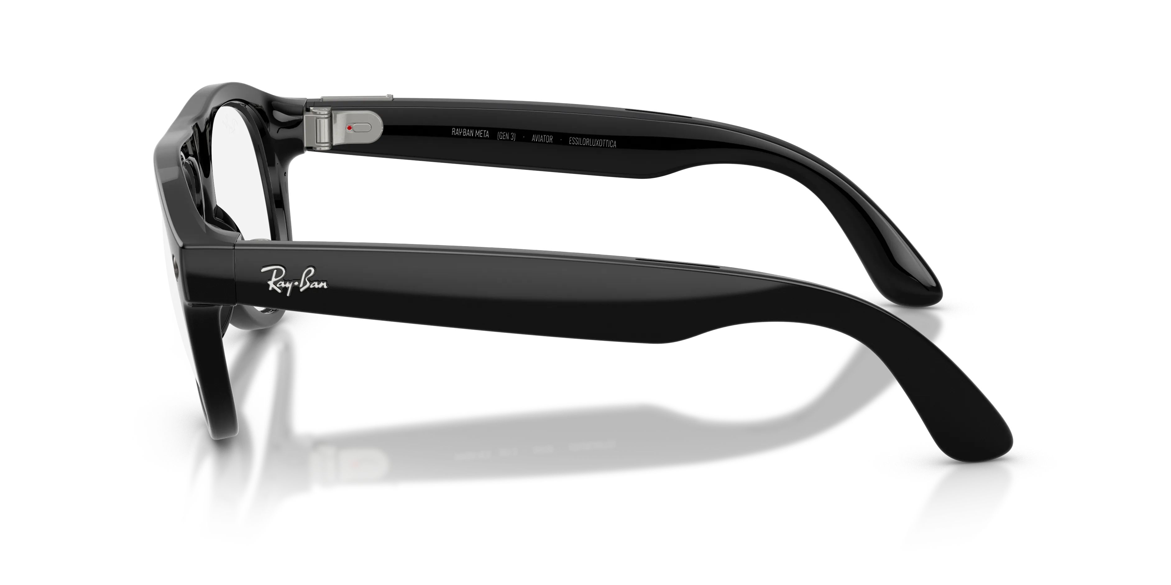 Ray - Ban RW4016V Ray-Ban Meta (Gen 3) Aviator Optics 2000 Smart glasses Iniettato Nero Trasparente Pilot Normale - immagine 4