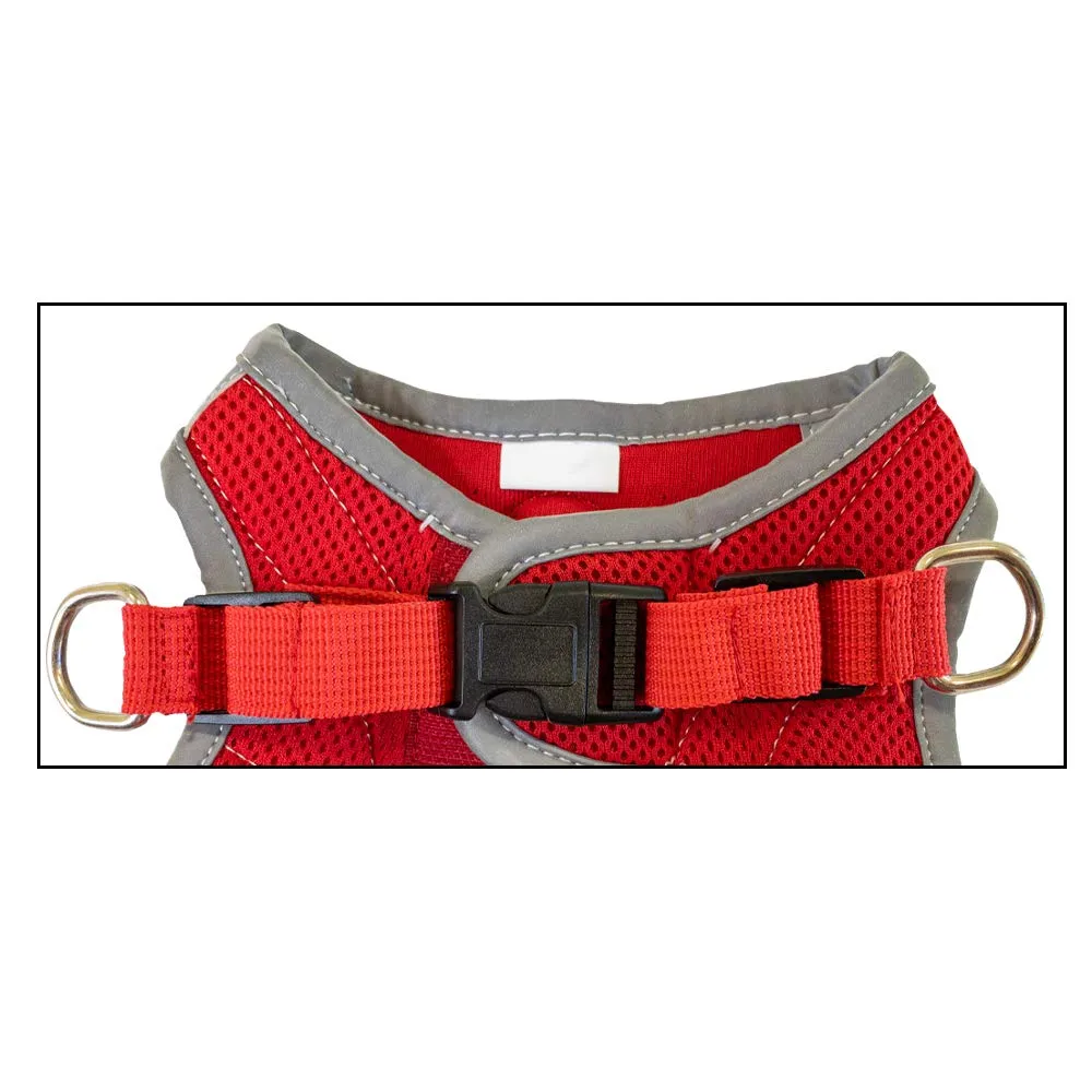 Croci C5081164 - Pettorina Riflettente Per Cani, Multicolore (Rosso), XL, 1 Pezzo - immagine 3