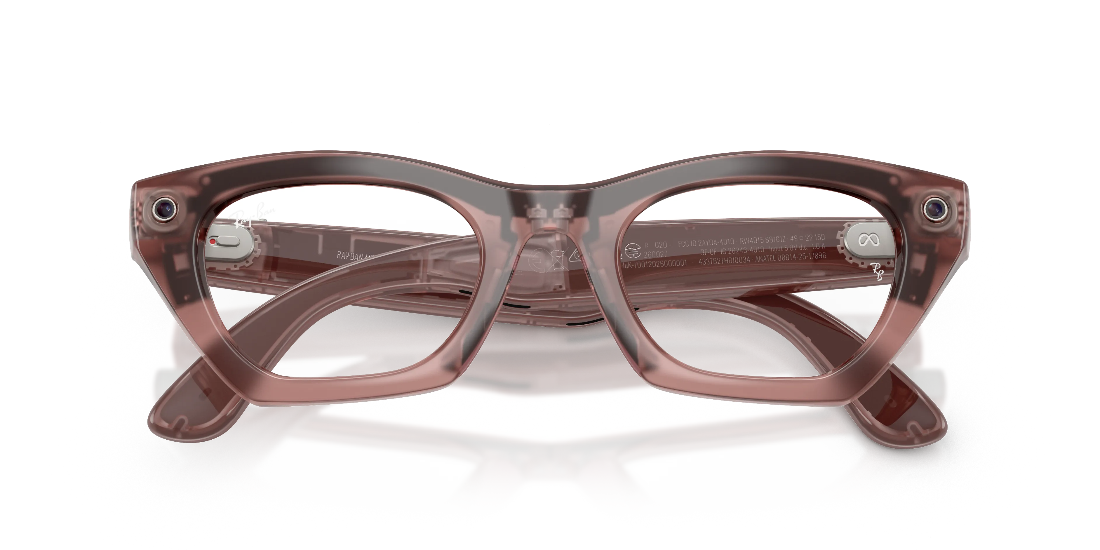 Ray - Ban RW4015 Ray-Ban Meta (Gen 3) Zena 69161Z Smart glasses Iniettato Rosa Grigio Cat Eye Fotocromatiche - immagine 2