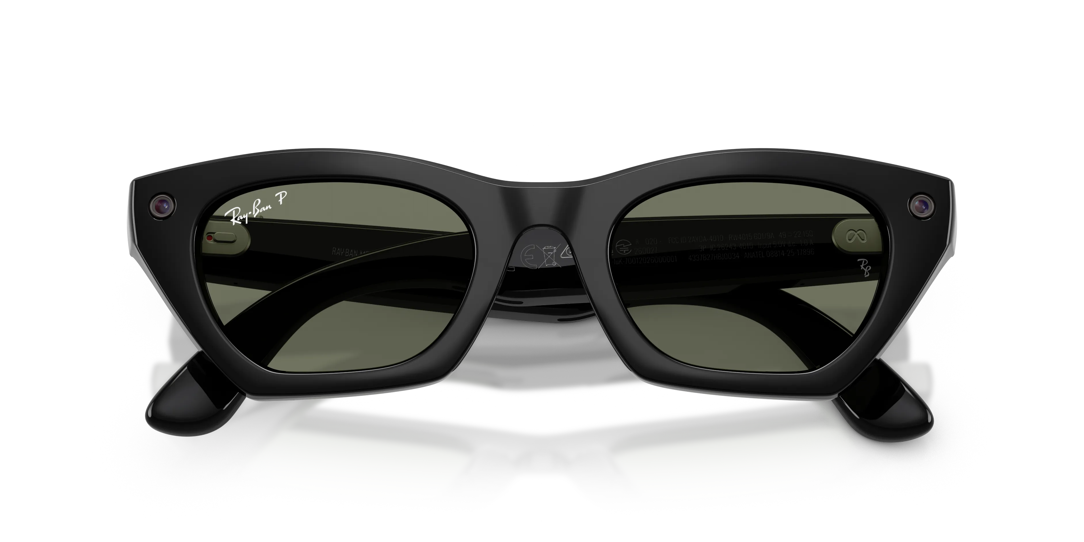 Ray - Ban RW4015 Ray-Ban Meta (Gen 3) Zena 601/9A Smart glasses Iniettato Nero Verde Cat Eye Polarizzata - immagine 2