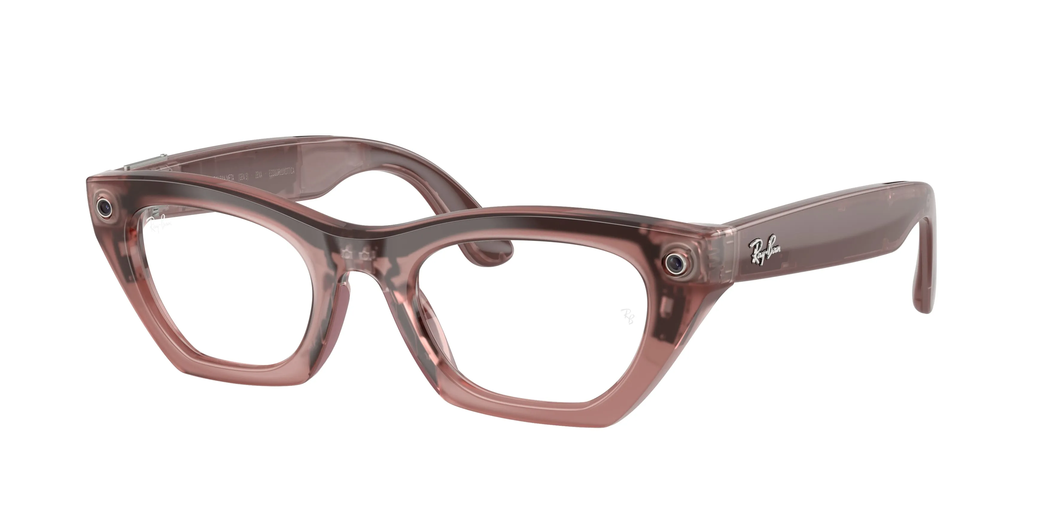 Ray - Ban RW4015V Ray-Ban Meta (Gen 3) Zena Optics 8553 Smart glasses Iniettato Rosa Trasparente Cat Eye Normale - immagine 1