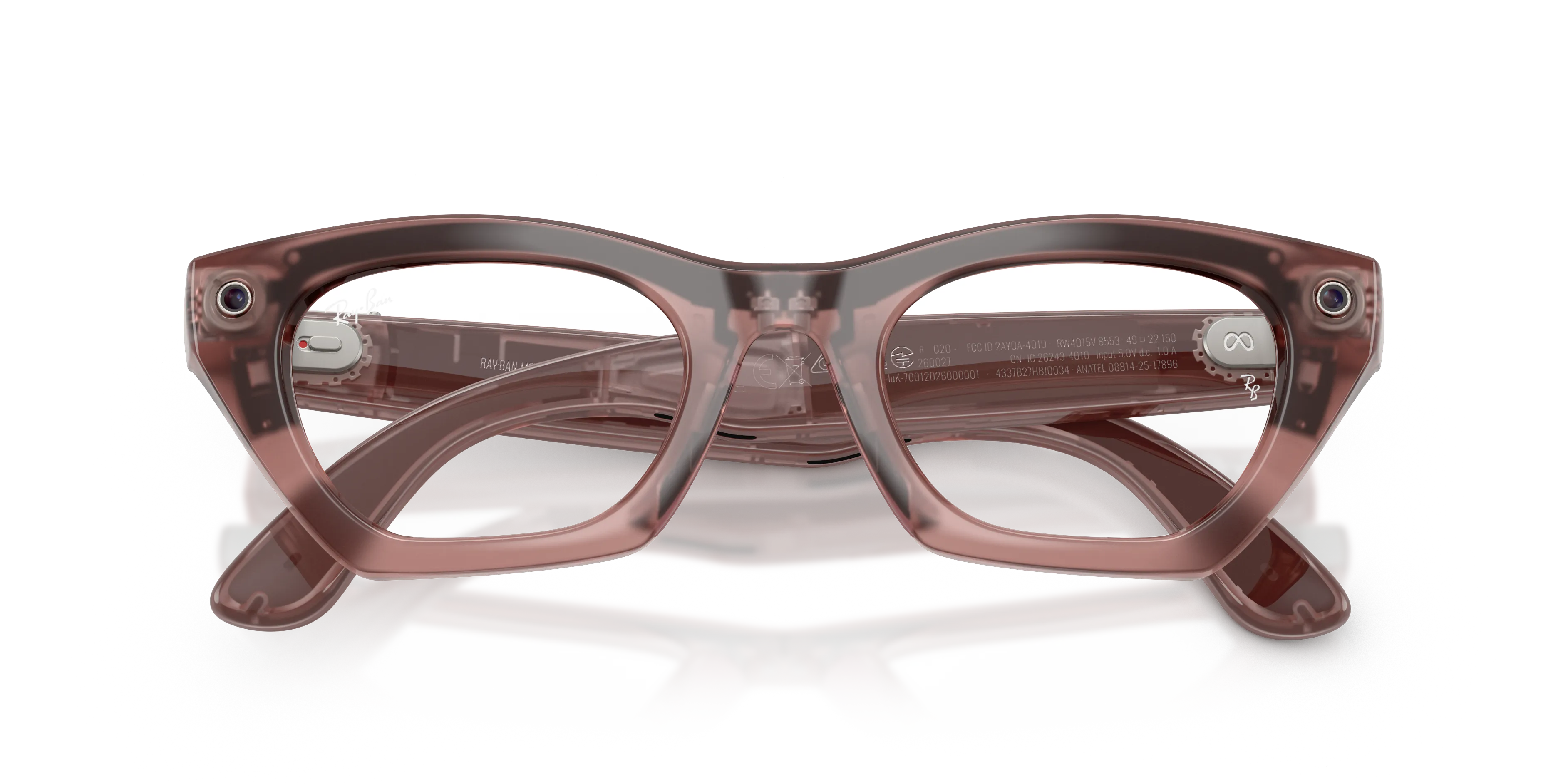 Ray - Ban RW4015V Ray-Ban Meta (Gen 3) Zena Optics 8553 Smart glasses Iniettato Rosa Trasparente Cat Eye Normale - immagine 2
