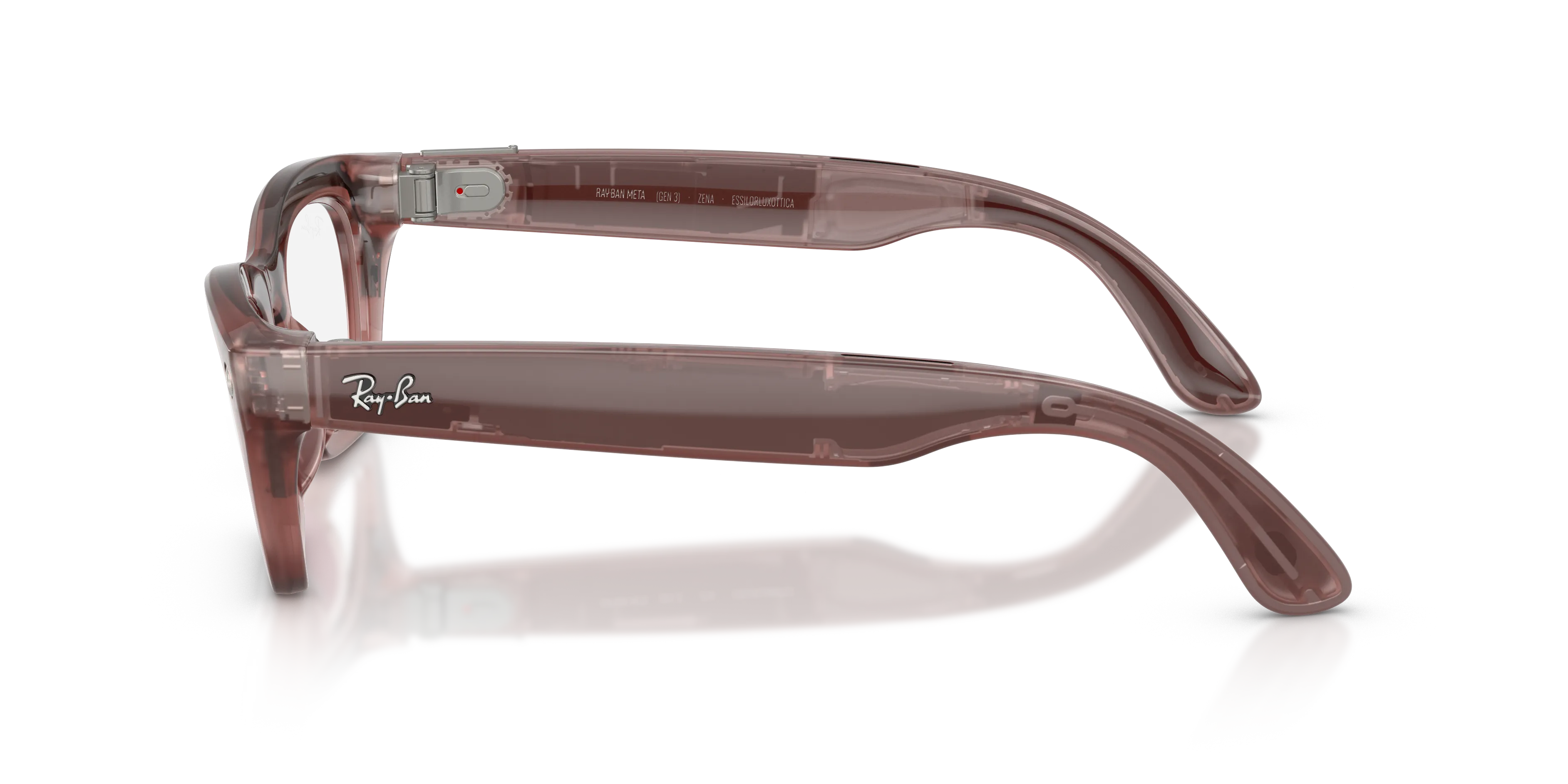 Ray - Ban RW4015V Ray-Ban Meta (Gen 3) Zena Optics 8553 Smart glasses Iniettato Rosa Trasparente Cat Eye Normale - immagine 4