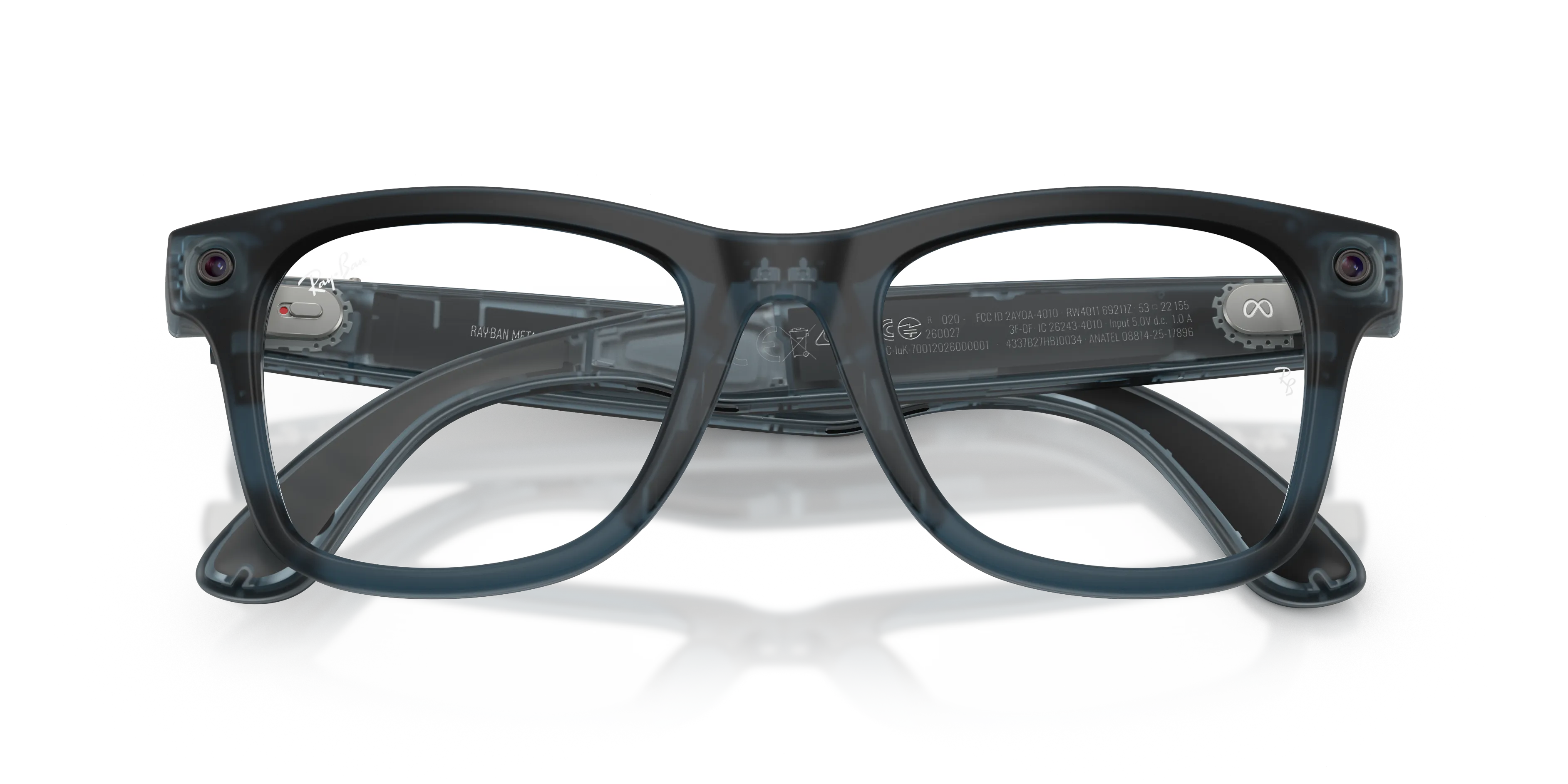 Ray - Ban RW4011 Ray-Ban Meta (Gen 3) Wayfarer 69211Z Smart glasses Iniettato Blu Grigio Squadrata Fotocromatiche - immagine 2
