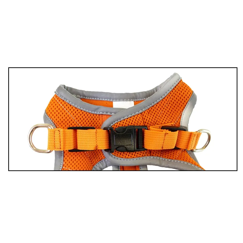 Croci C5081166 - Pettorina Riflettente Per Cani, Multicolore (Arancio), S, 1 Pezzo - immagine 3