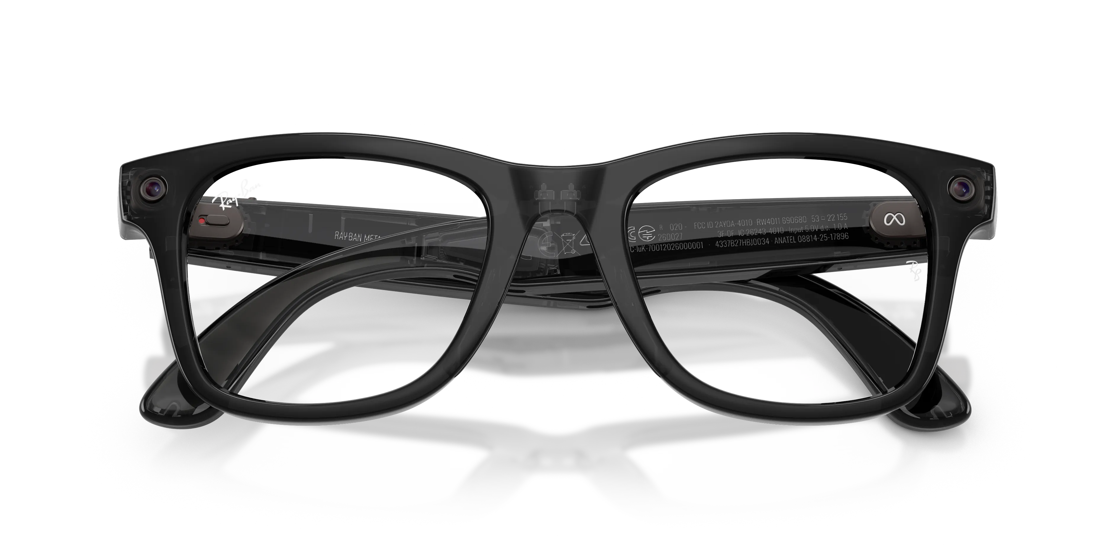 Ray - Ban RW4011 Ray-Ban Meta (Gen 3) Wayfarer 690680 Smart glasses Iniettato Nero Squadrata Fotocromatiche - immagine 2