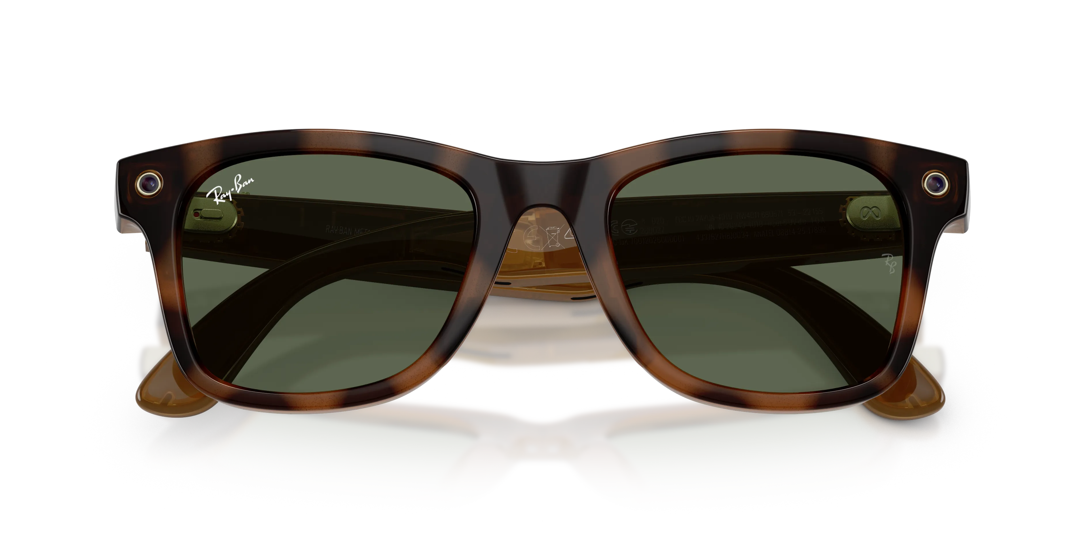 Ray - Ban RW4011 Ray-Ban Meta (Gen 3) Wayfarer 690571 Smart glasses Iniettato Tartaruga Verde G15 Squadrata Normale - immagine 2