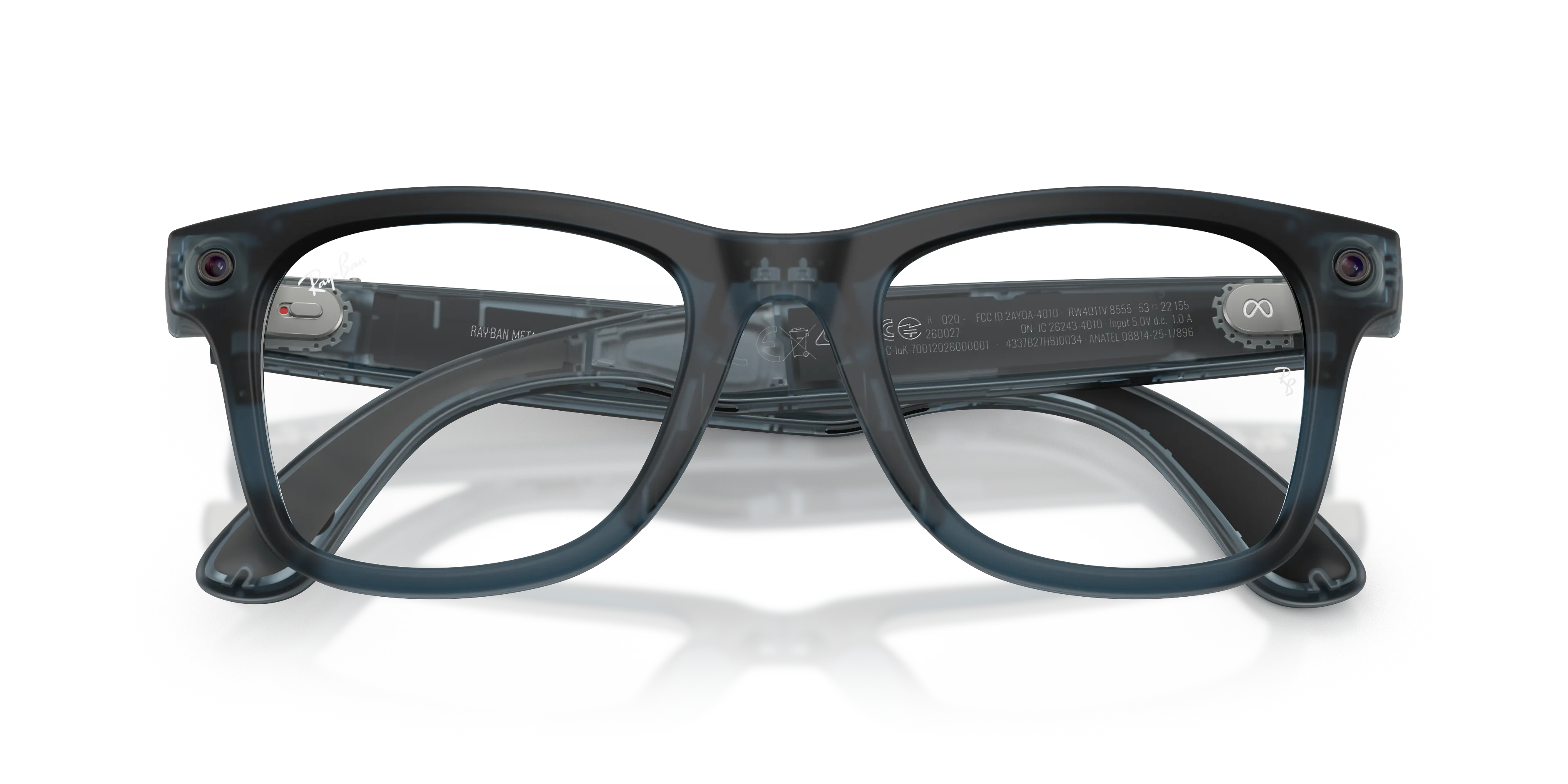 Ray - Ban RW4011V Ray-Ban Meta (Gen 3) Wayfarer Optics 8555 Smart glasses Iniettato Trasparente Squadrata Normale - immagine 2
