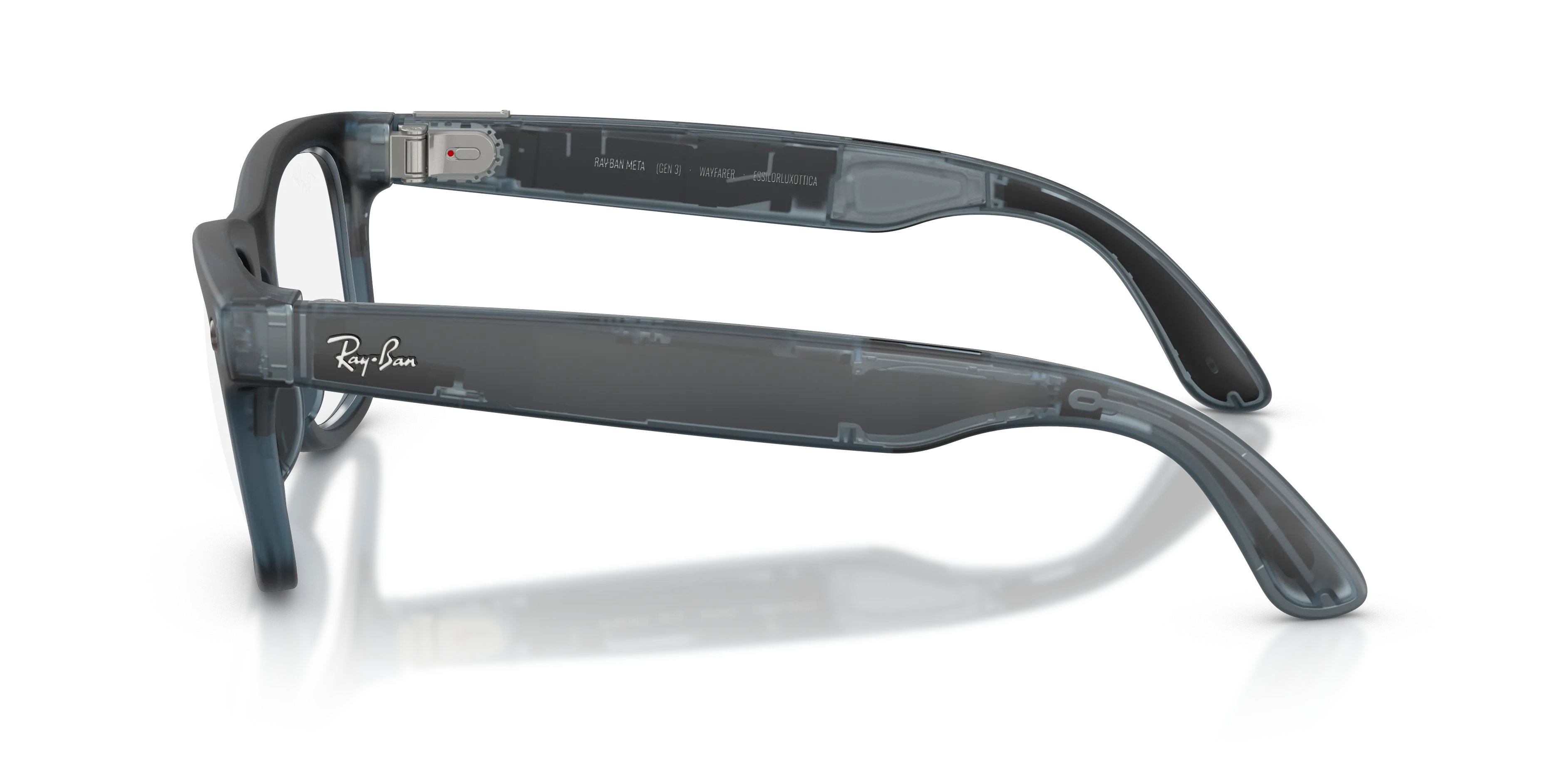 Ray - Ban RW4011V Ray-Ban Meta (Gen 3) Wayfarer Optics 8555 Smart glasses Iniettato Trasparente Squadrata Normale - immagine 4