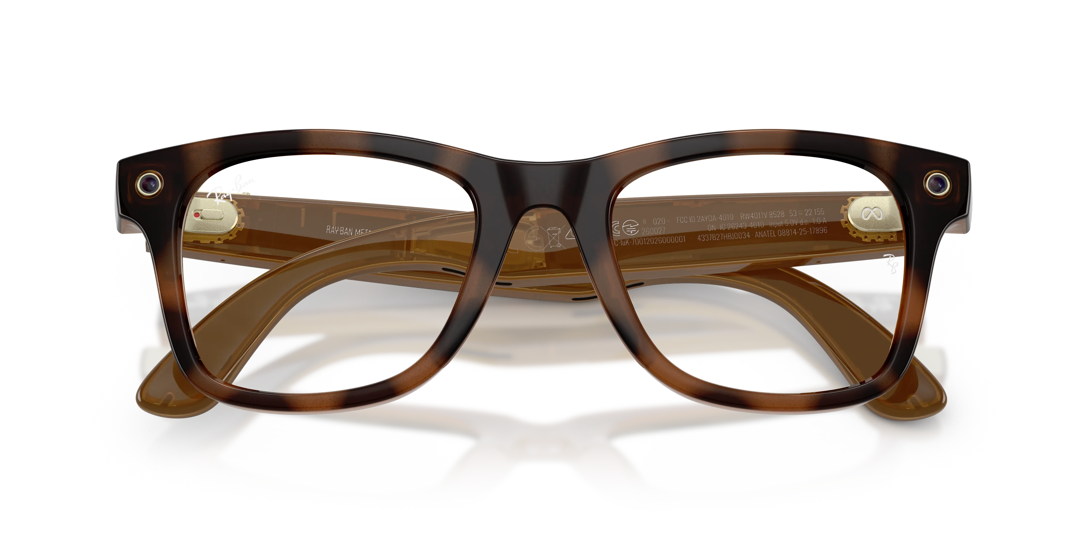 Ray - Ban RW4011V Ray-Ban Meta (Gen 3) Wayfarer Optics 8528 Smart glasses Iniettato Tartaruga Trasparente Squadrata Normale - immagine 2