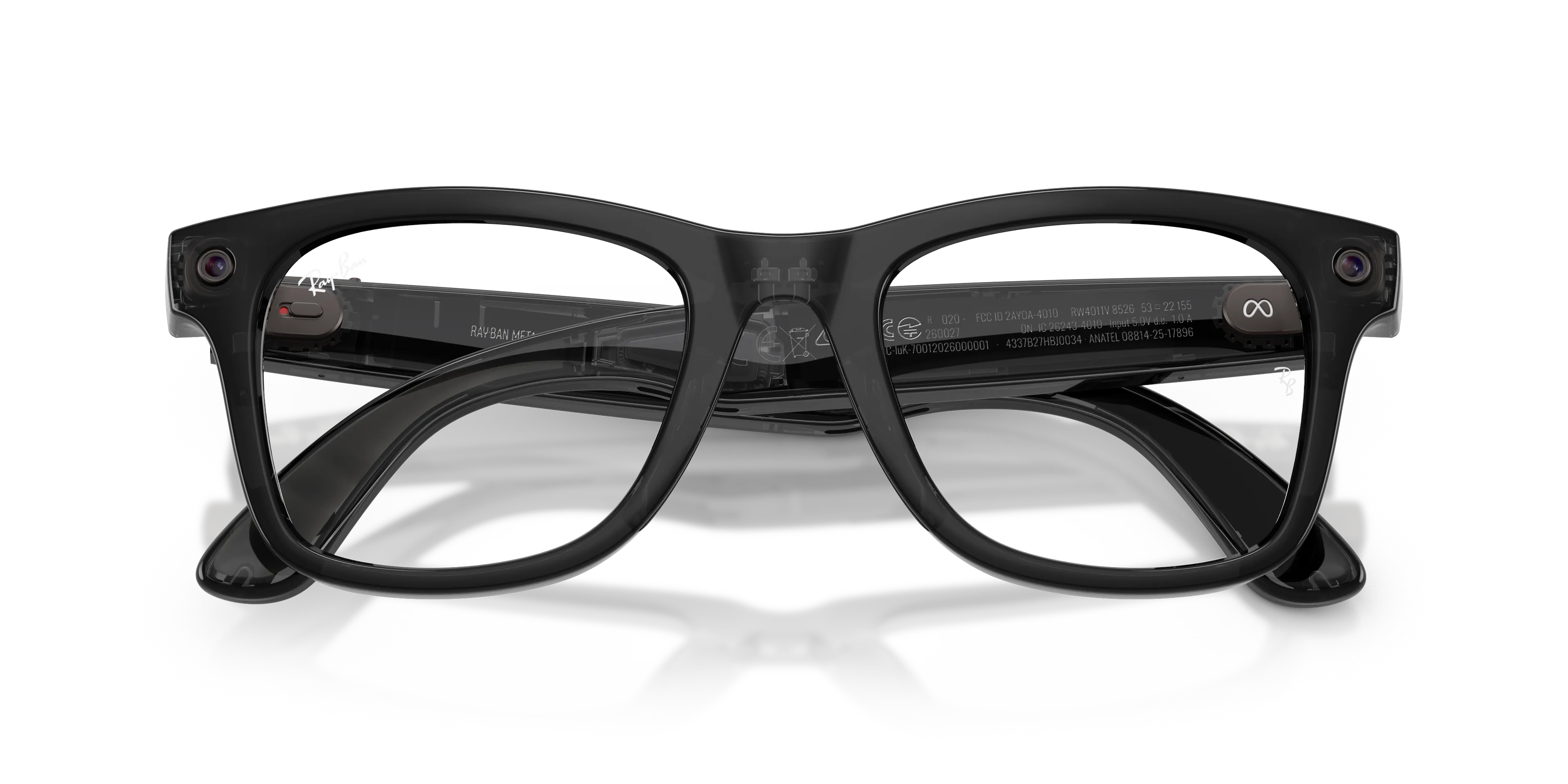 Ray - Ban RW4011V Ray-Ban Meta (Gen 3) Wayfarer Optics 8526 Smart glasses Iniettato Nero Trasparente Squadrata Normale - immagine 2