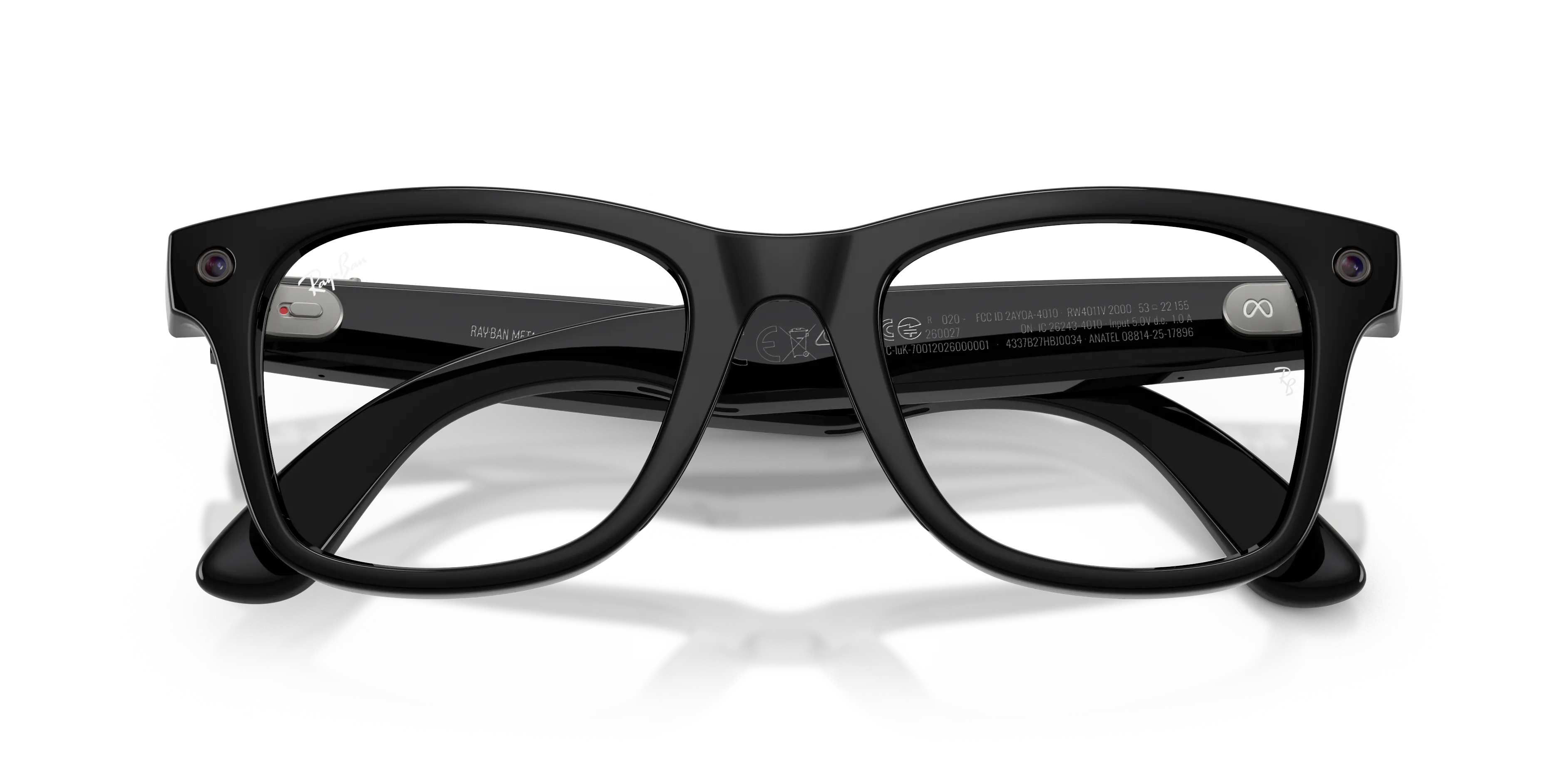 Ray - Ban RW4011V Ray-Ban Meta (Gen 3) Wayfarer Optics 2000 Smart glasses Iniettato Nero Trasparente Squadrata Normale - immagine 2