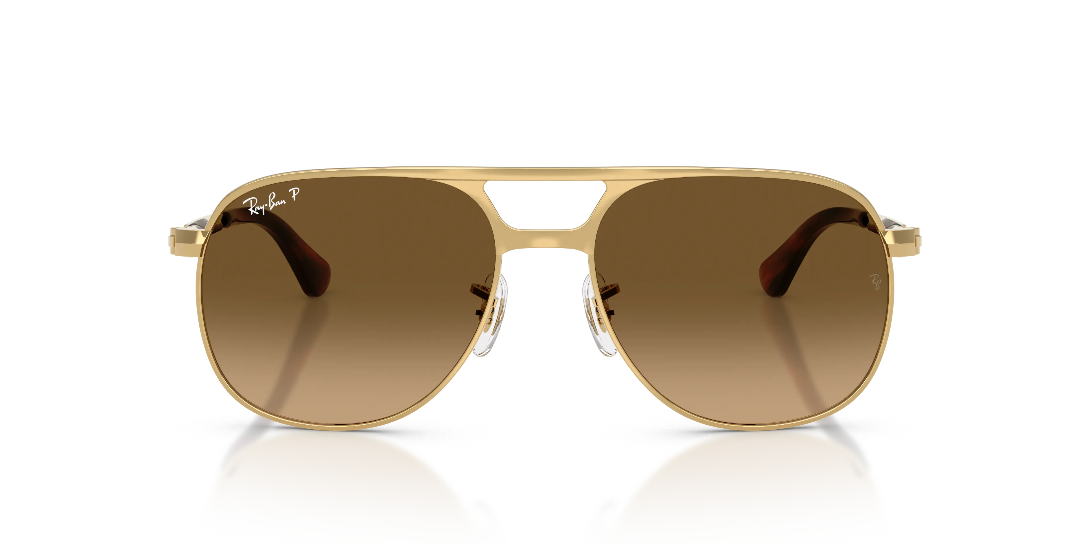 Ray - Ban RB3793 BILL MAX 001/M2 Occhiali da sole Metallo Oro Marrone Squadrata Polarizzata - immagine 3