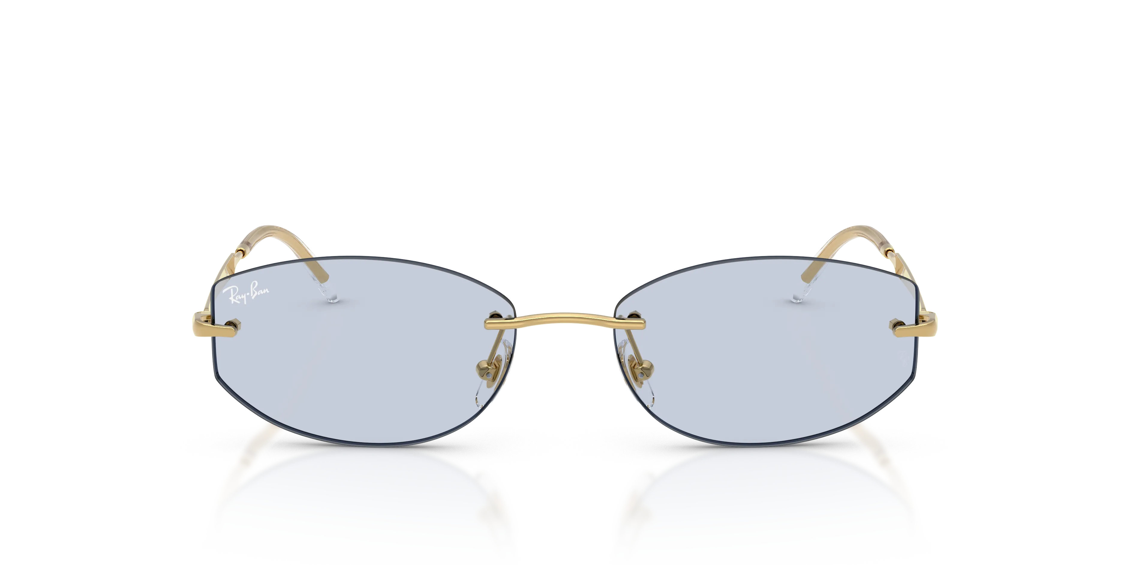 Ray - Ban RB3792 001/MF Occhiali da sole Metallo Oro Blu Geometrica Fotocromatiche - immagine 3