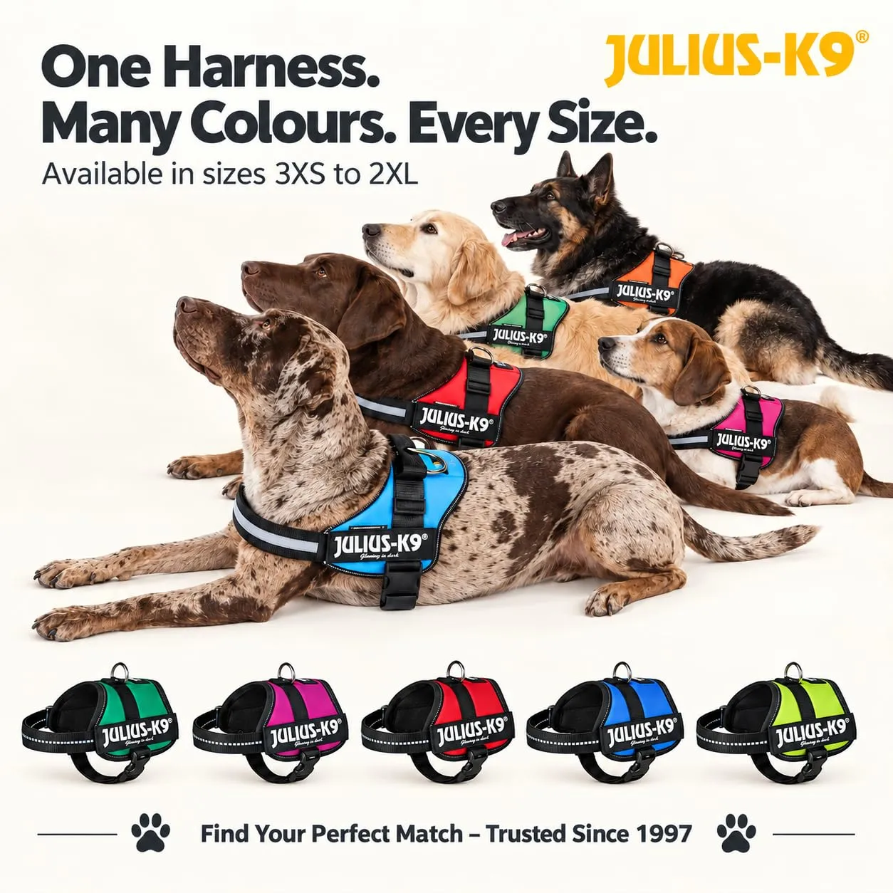 Julius-K9 Pettorina K9, Taglia: 2XS/Baby 2, Marrone (Mocca) - immagine 4