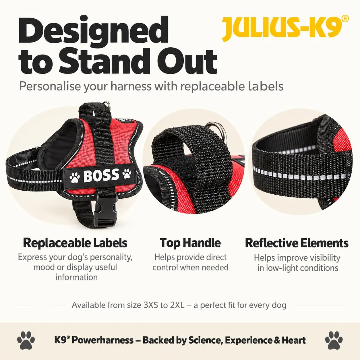 Julius-K9 Pettorina K9, Taglia: 2XS/Baby 2, Marrone (Mocca) - immagine 5