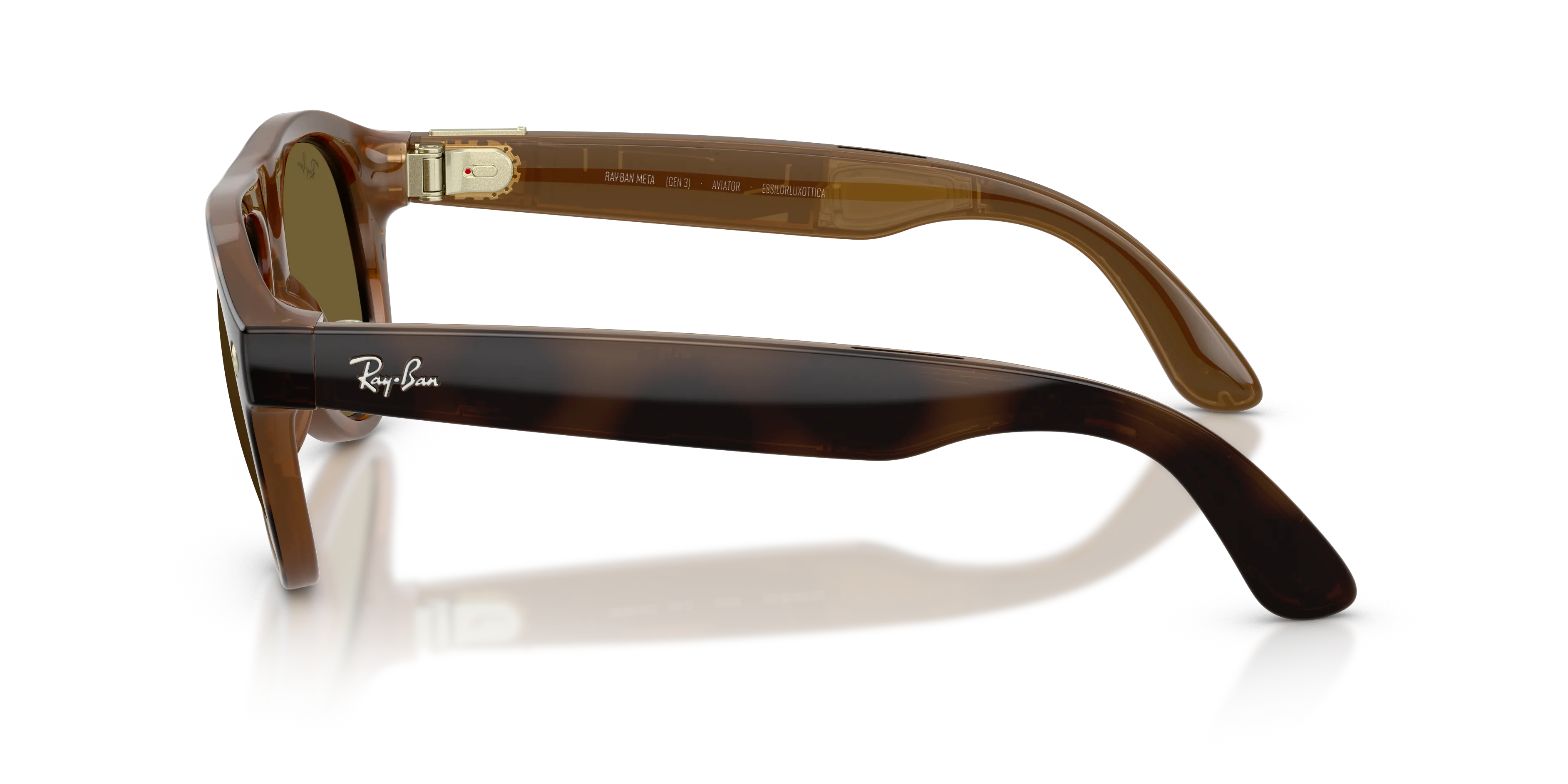 Ray - Ban RW4016 Ray-Ban Meta (Gen 3) Aviator 690573 Smart glasses Iniettato Tartaruga Marrone Pilot Normale - immagine 4