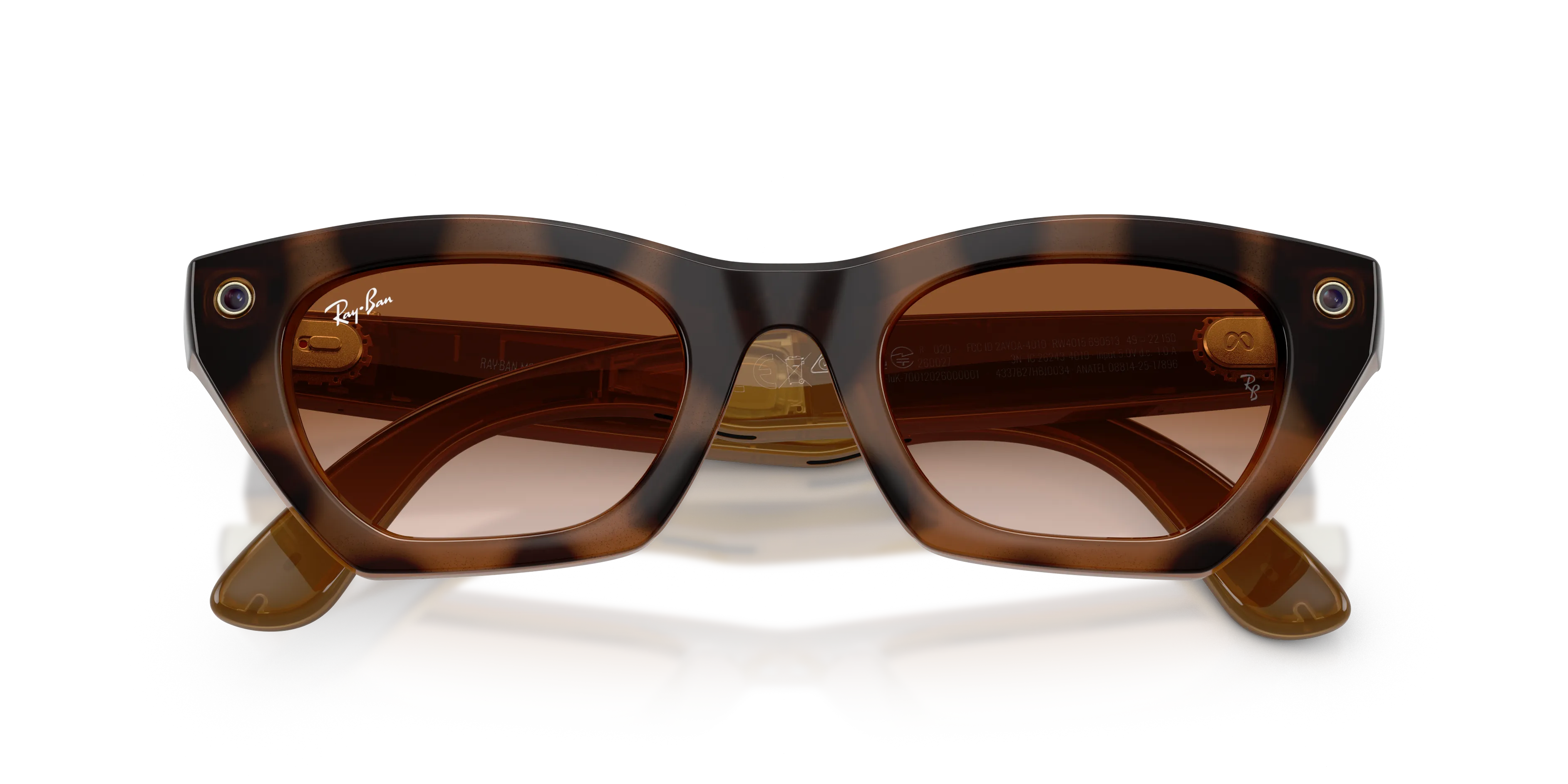 Ray - Ban RW4015 Ray-Ban Meta (Gen 3) Zena 690513 Smart glasses Iniettato Tartaruga Marrone Cat Eye Normale Sfumato - immagine 2