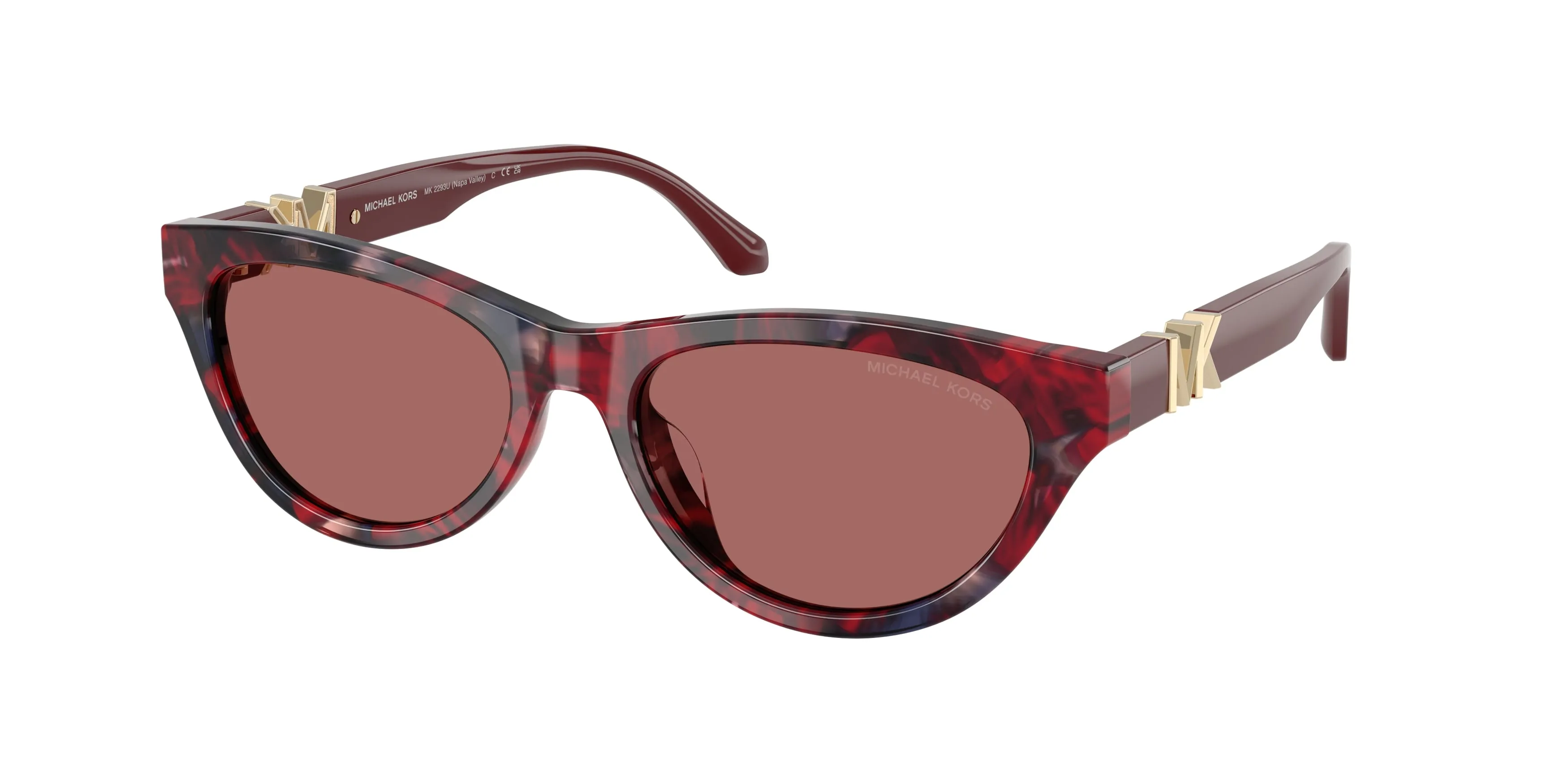 Michael Kors MK2293U NAPA VALLEY 405669 Occhiali da sole Acetato Rosso Marrone Rotonda Normale - immagine 1