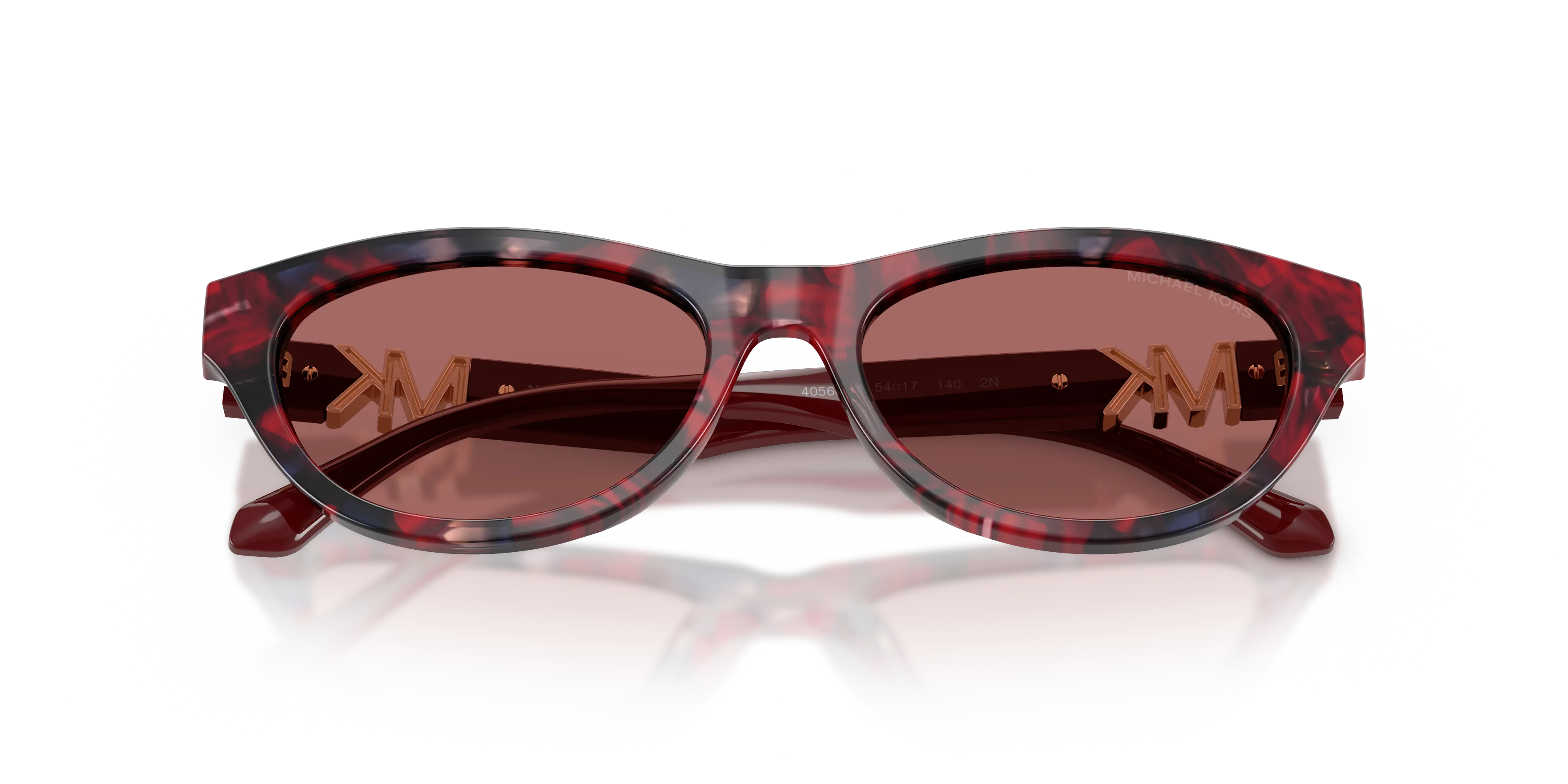 Michael Kors MK2293U NAPA VALLEY 405669 Occhiali da sole Acetato Rosso Marrone Rotonda Normale - immagine 2