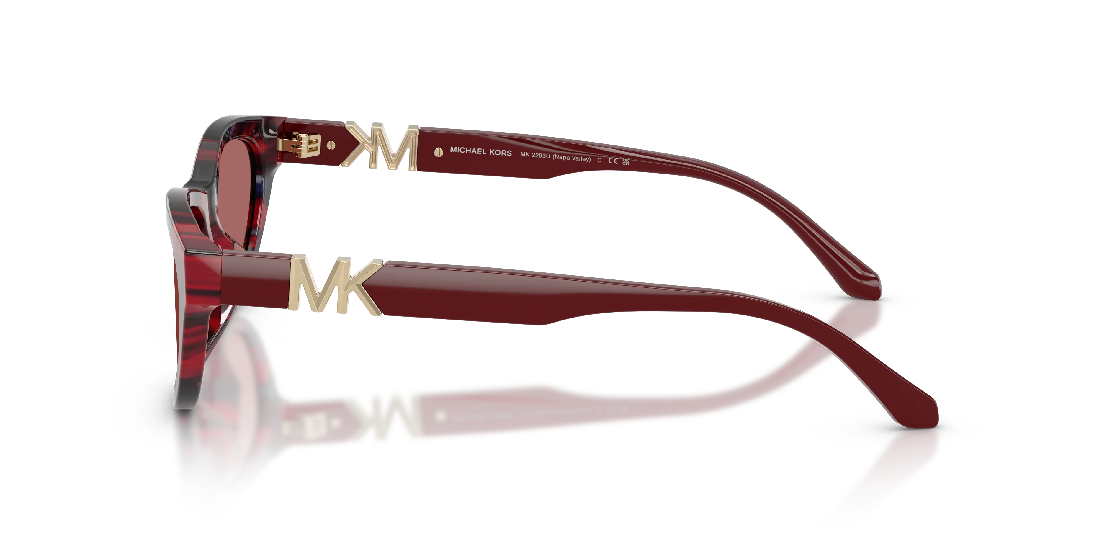 Michael Kors MK2293U NAPA VALLEY 405669 Occhiali da sole Acetato Rosso Marrone Rotonda Normale - immagine 4