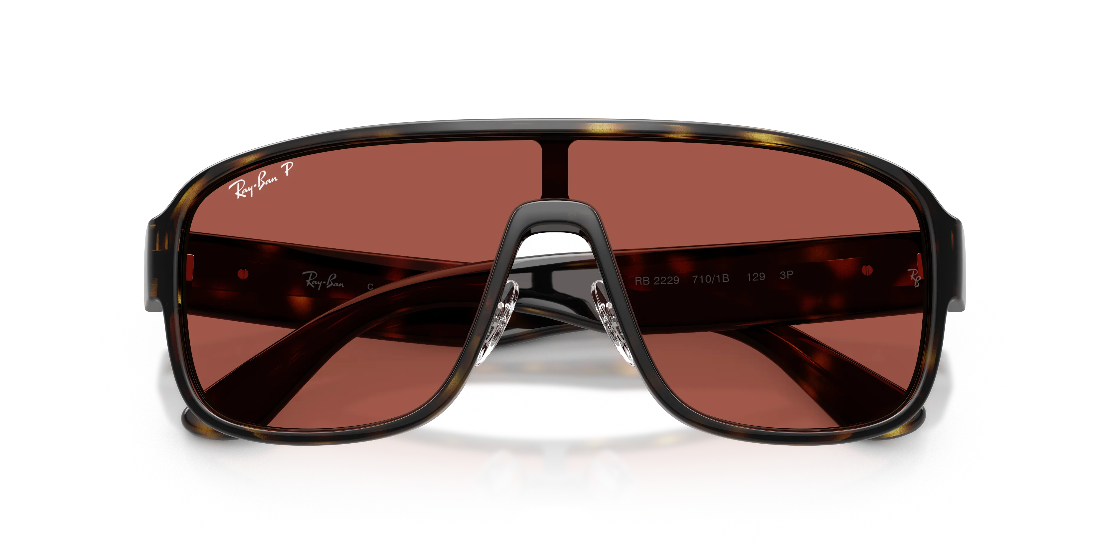 Ray - Ban RB2229 710/1B Occhiali da sole Acetato Tartaruga Squadrata Polarizzata - immagine 2
