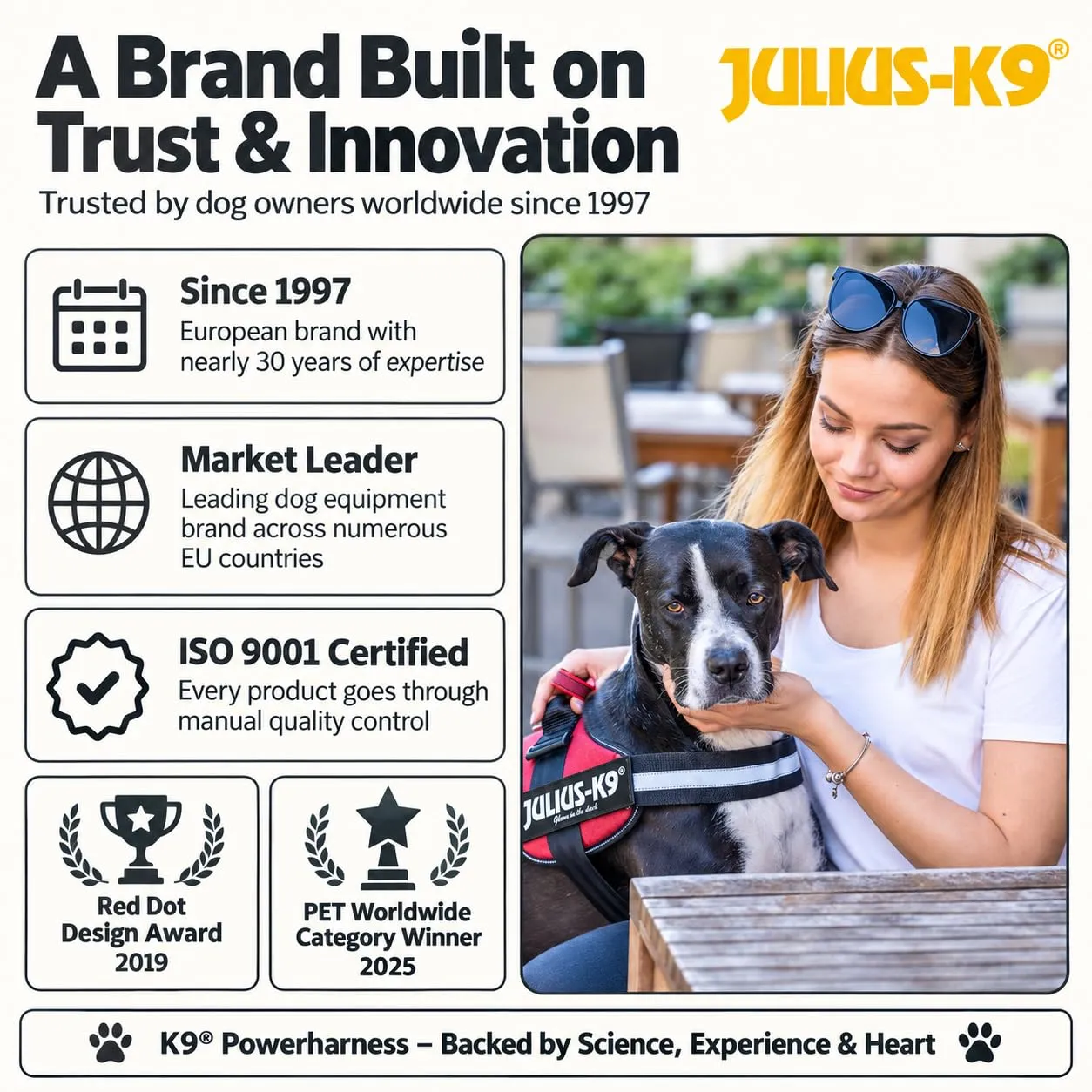 Julius-K9 Pettorina K9, Taglia: 3XS/Baby 1, Marrone (Mocca) - immagine 8