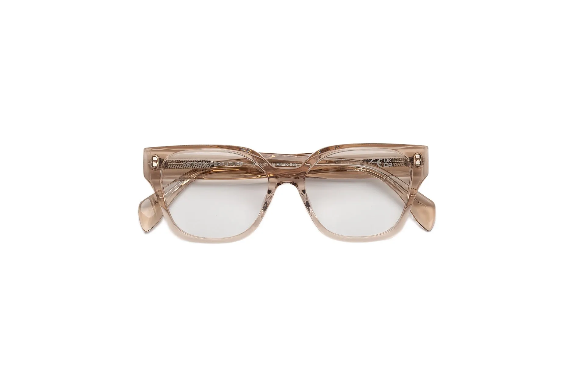 Retrosuperfuture I1N NUMERO 163 RESIN Montature da vista Acetato Beige Squadrata - immagine 2