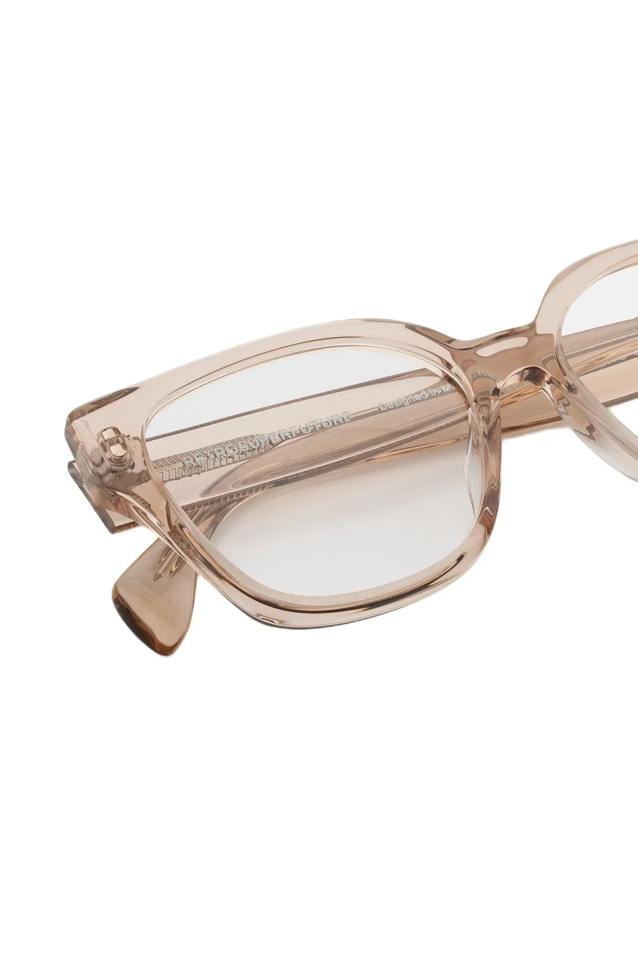 Retrosuperfuture I1N NUMERO 163 RESIN Montature da vista Acetato Beige Squadrata - immagine 3