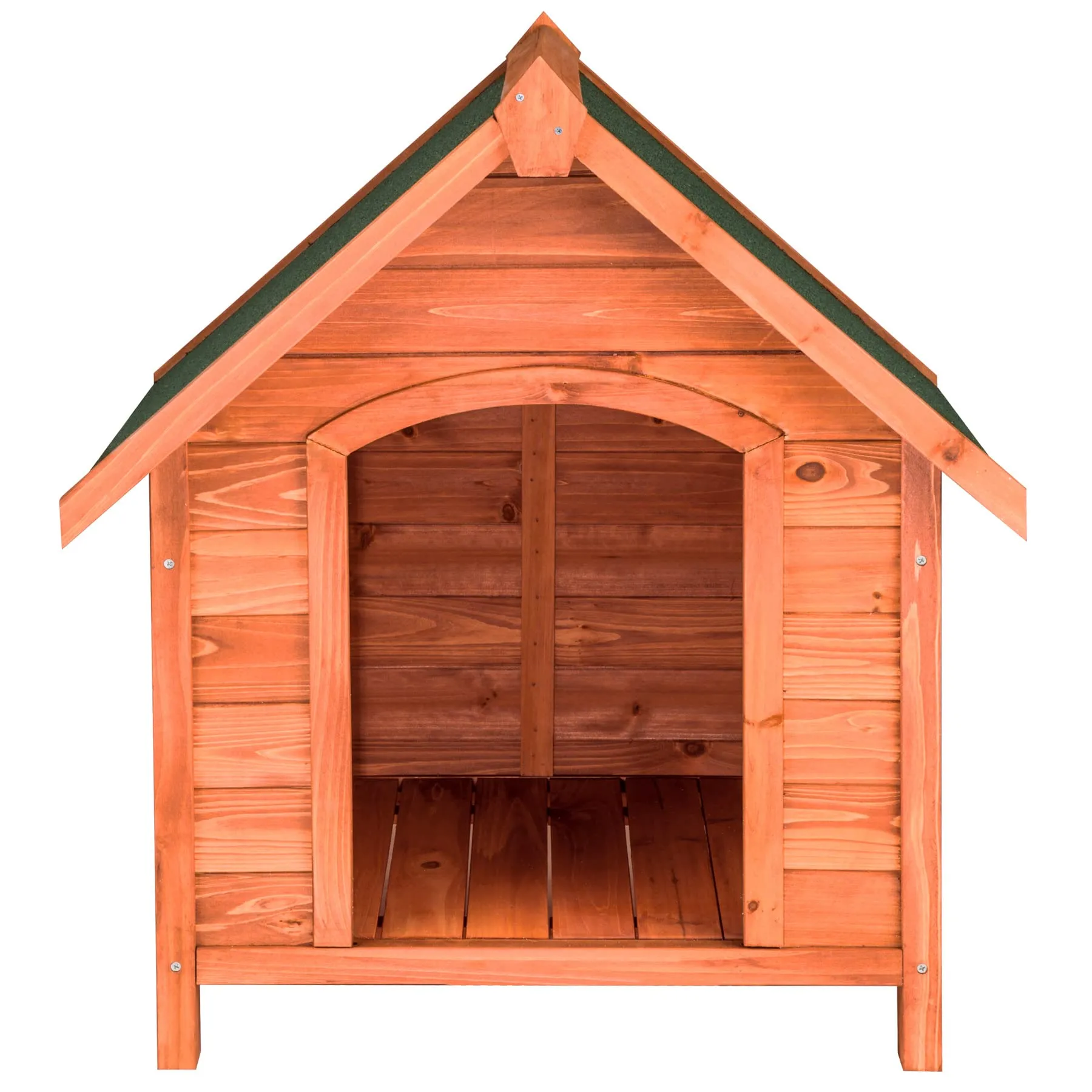 tectake® Cuccia per Cani, Casetta in Legno Impregnato, Cuccia Cane Interno e Esterno, Pavimento Estraibile, Tetto a Punta Resistente alle Intemperie, Facile da Pulire, Dimensioni 72x65x83 cm - immagine 4