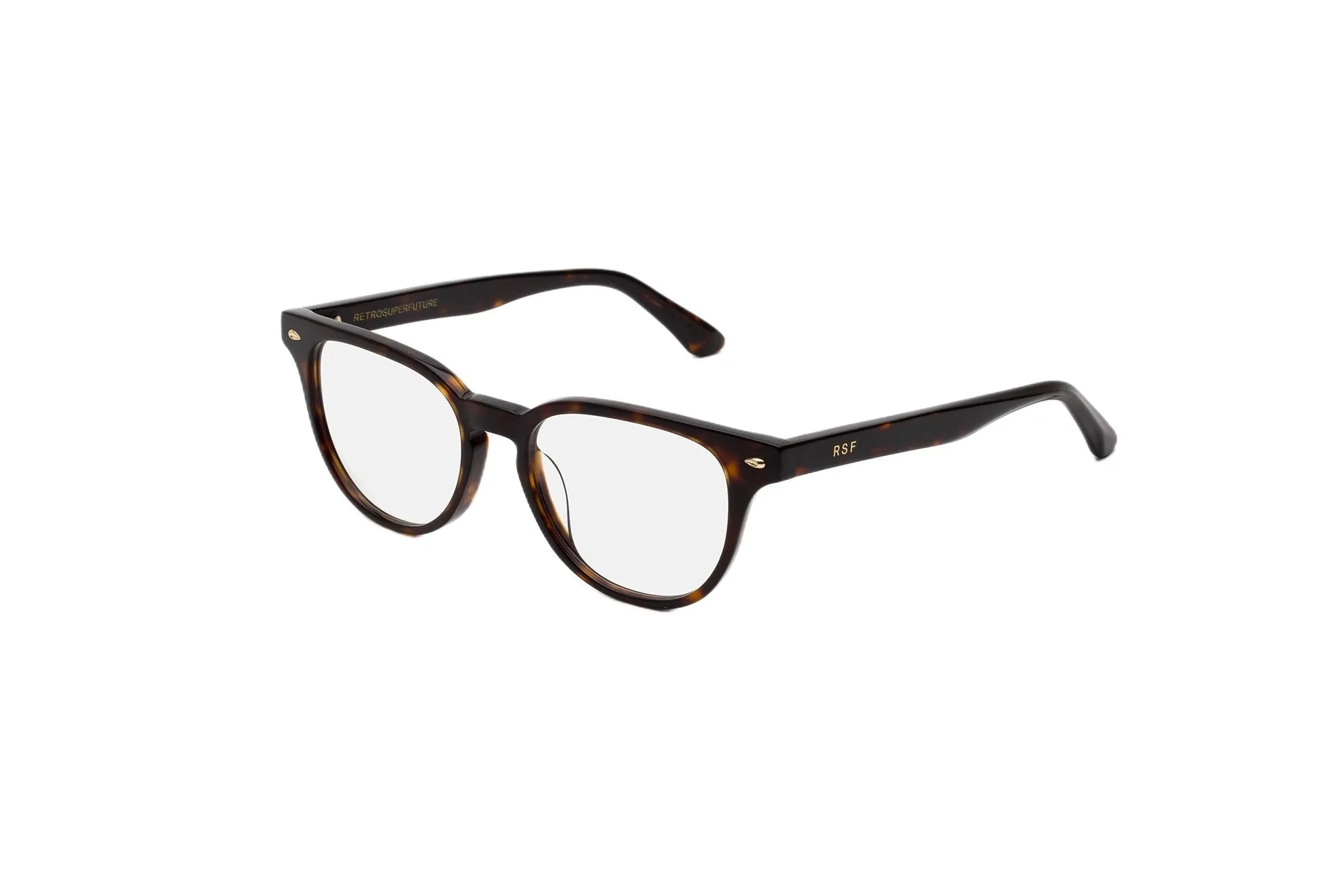 Retrosuperfuture DOO NUMERO 162 MACULATO Montature da vista Acetato Havana Rotonda - immagine 1