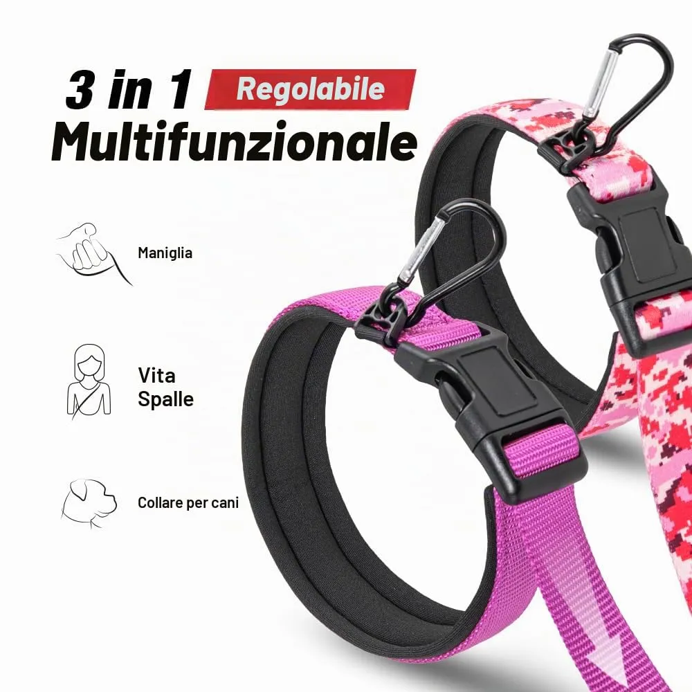TSPRO Guinzaglio Cane Mani Libere Regolabile per Cani Medi e Grandi - immagine 2