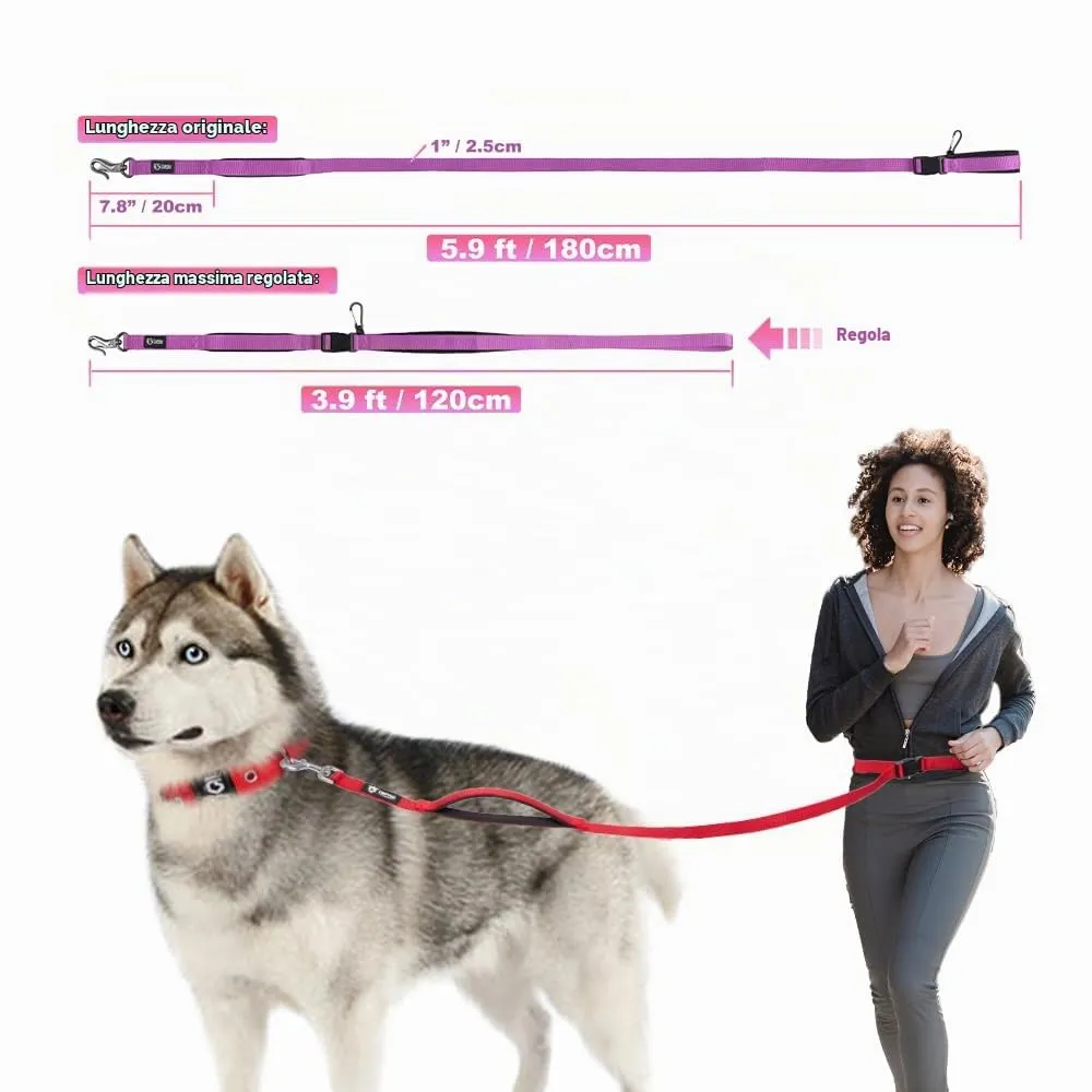 TSPRO Guinzaglio Cane Mani Libere Regolabile per Cani Medi e Grandi - immagine 5