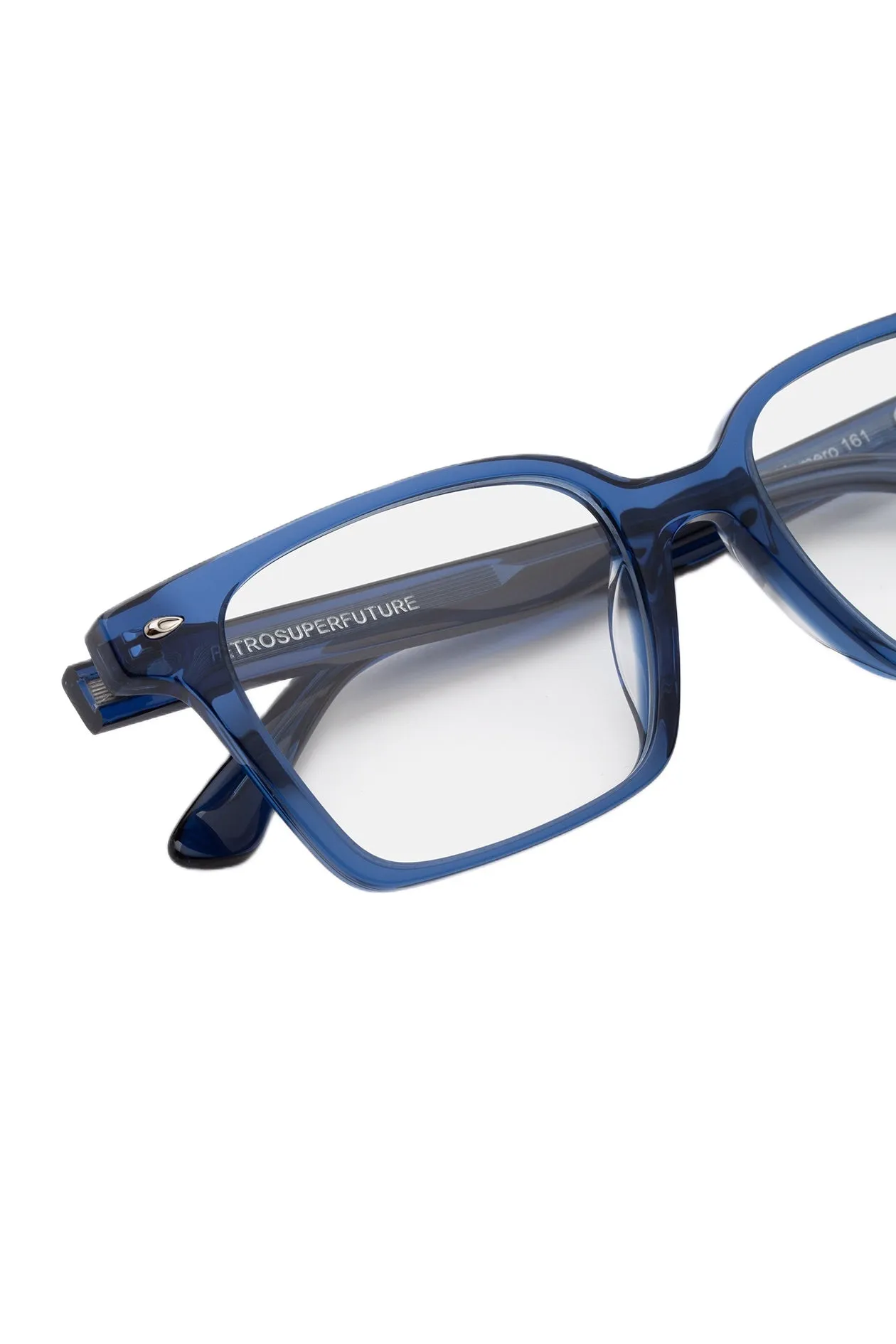 Retrosuperfuture 8VE NUMERO 161 INCHIOSTRO Montature da vista Acetato Blu Squadrata - immagine 3