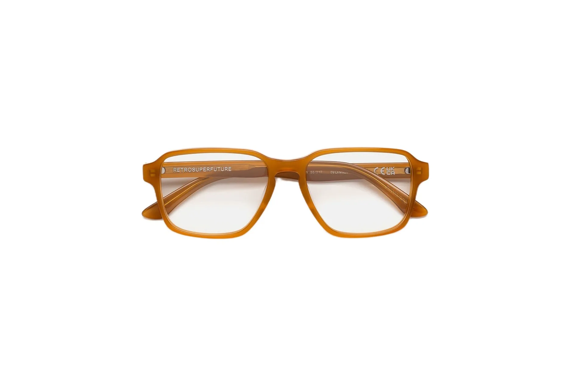Retrosuperfuture ZUW NUMERO 160 MIELE Montature da vista Acetato Giallo Squadrata - immagine 2