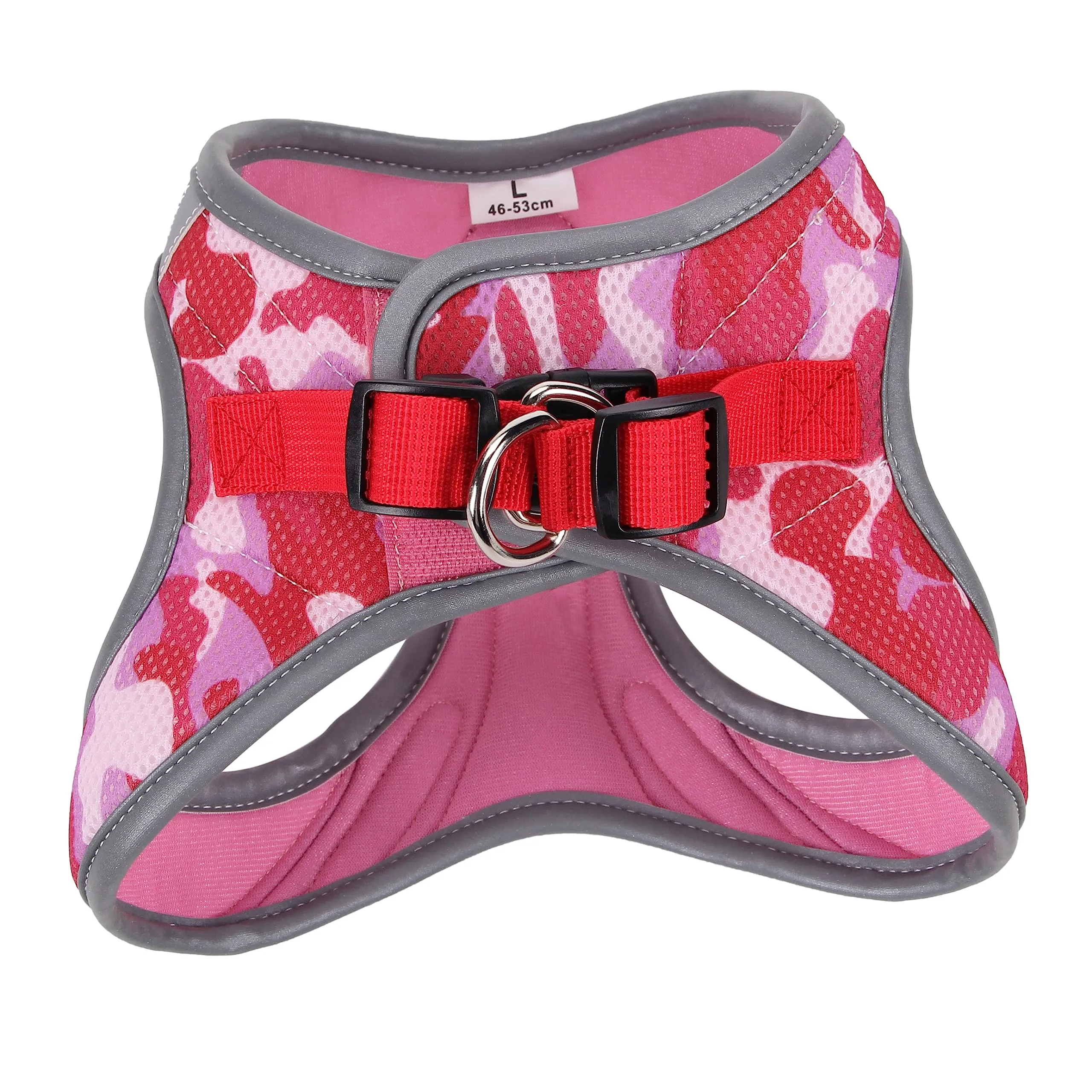 Croci C5081545 - Pettorina Riflettente Per Cani, Multicolore (Army Pink), M, 1 Pezzo - immagine 2
