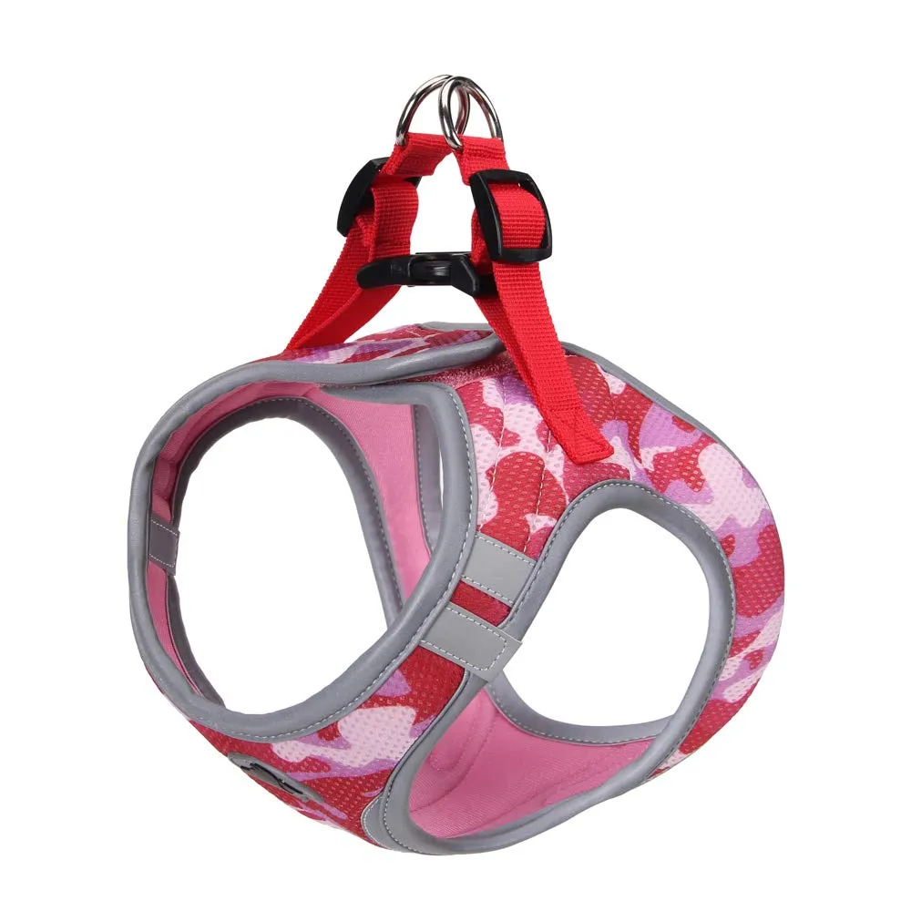 Croci C5081545 - Pettorina Riflettente Per Cani, Multicolore (Army Pink), M, 1 Pezzo - immagine 3