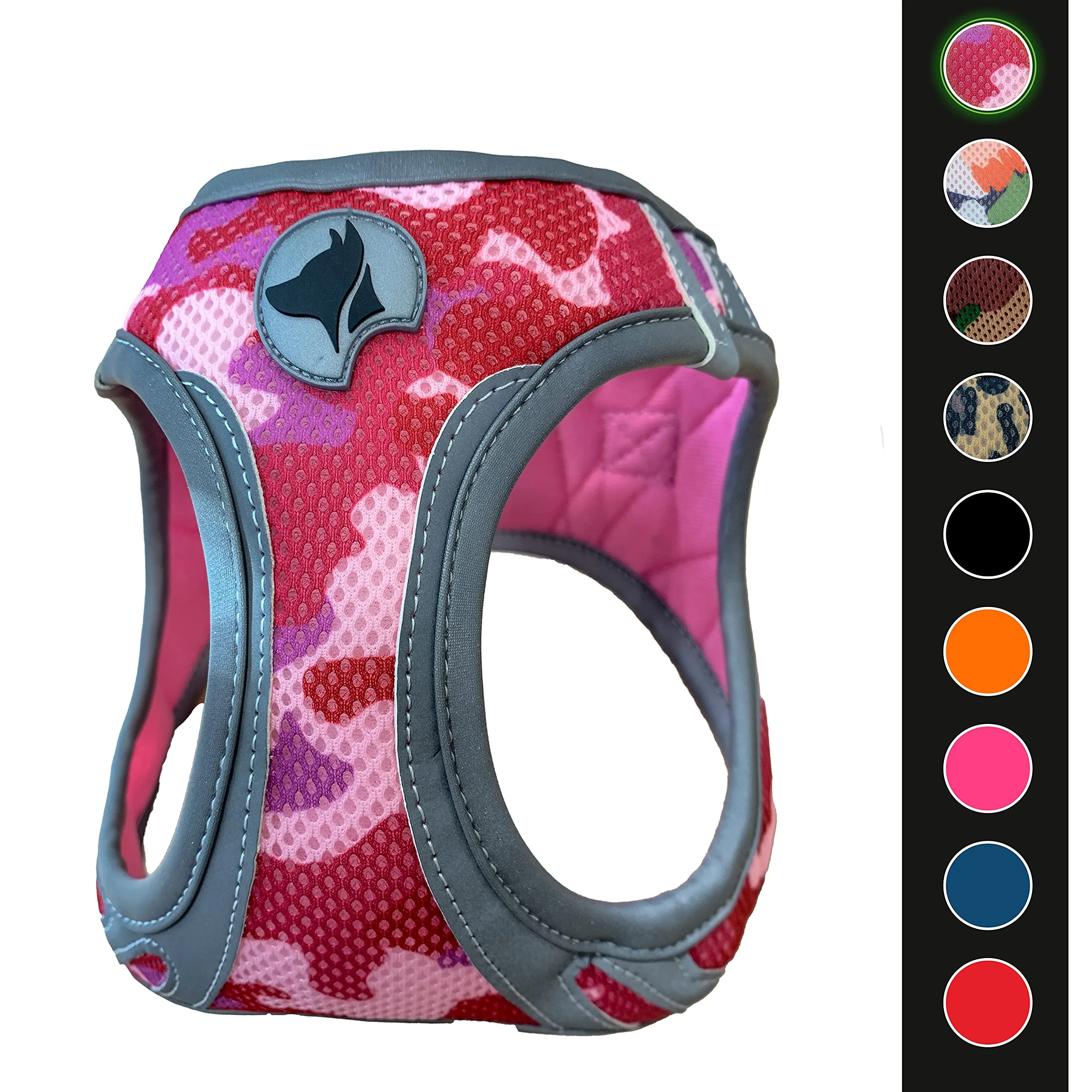 Croci C5081549 - Pettorina Riflettente Per Cani, Multicolore (Army Pink), XS, 1 Pezzo - immagine 1