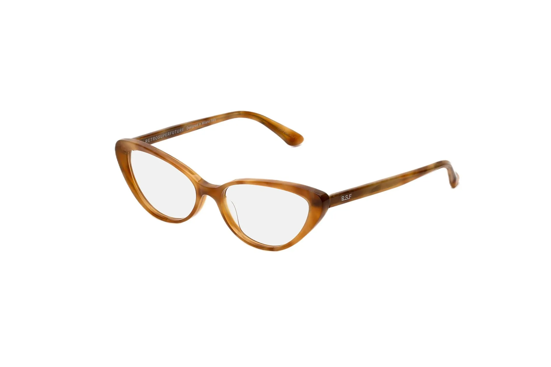Retrosuperfuture D5F NUMERO 159 TARTARUGA Montature da vista Acetato Havana Cat Eye - immagine 1