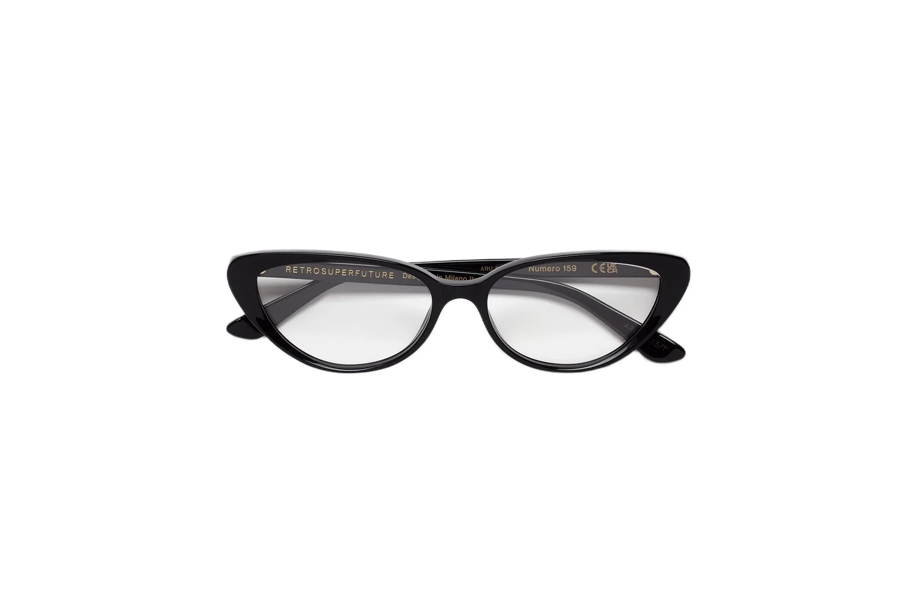 Retrosuperfuture ARU NUMERO 159 NERO Montature da vista Acetato Nero Cat Eye - immagine 2