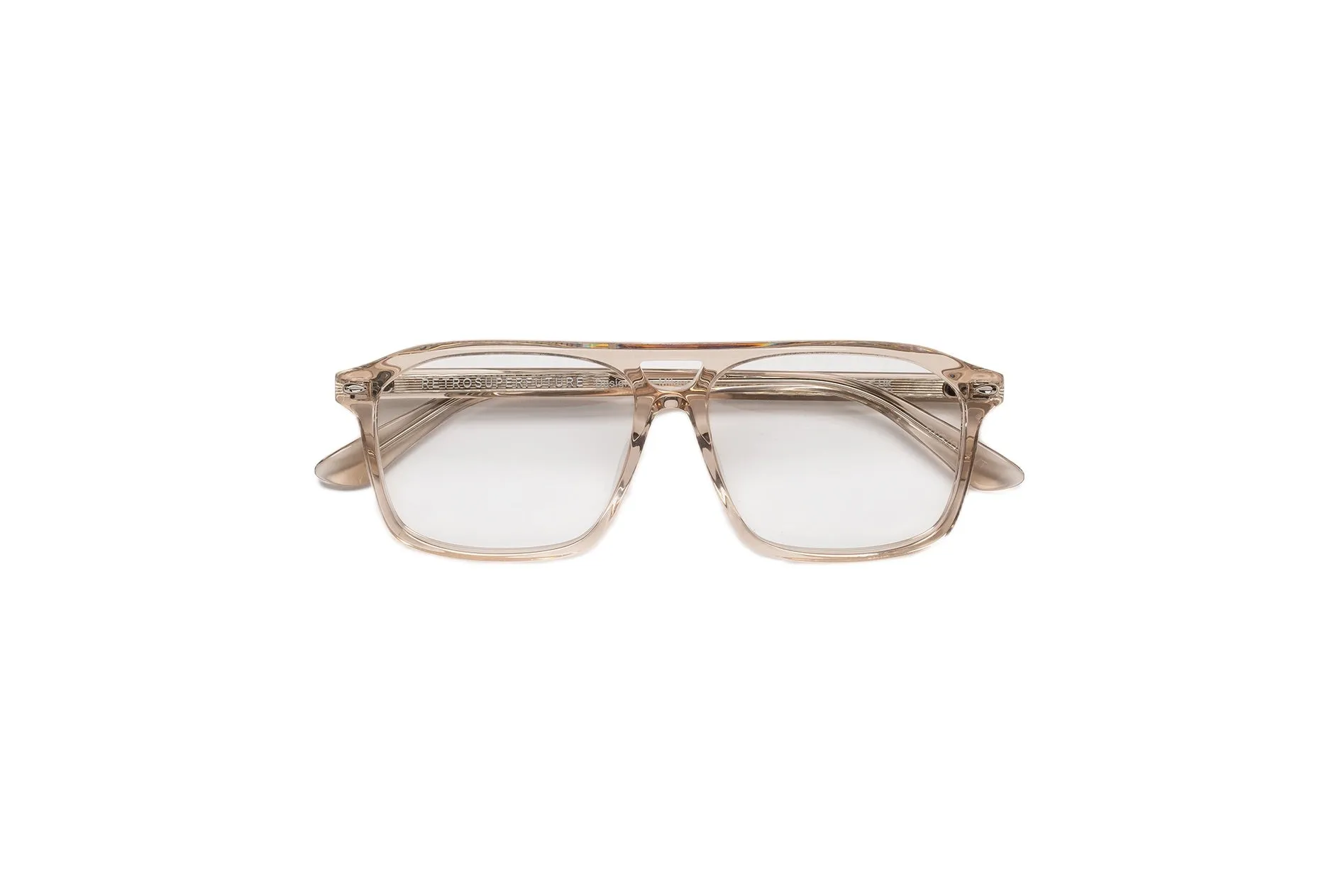 Retrosuperfuture 9YG NUMERO 158 RESIN Montature da vista Acetato Beige Squadrata - immagine 2