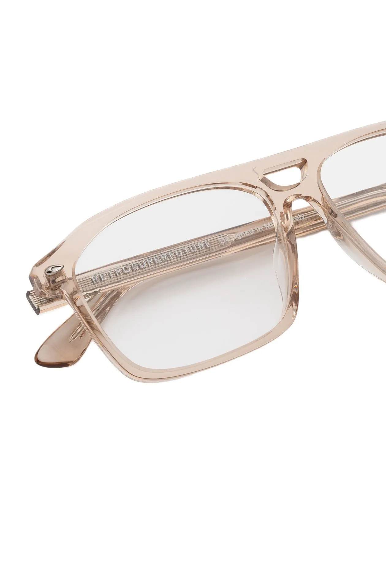 Retrosuperfuture 9YG NUMERO 158 RESIN Montature da vista Acetato Beige Squadrata - immagine 3