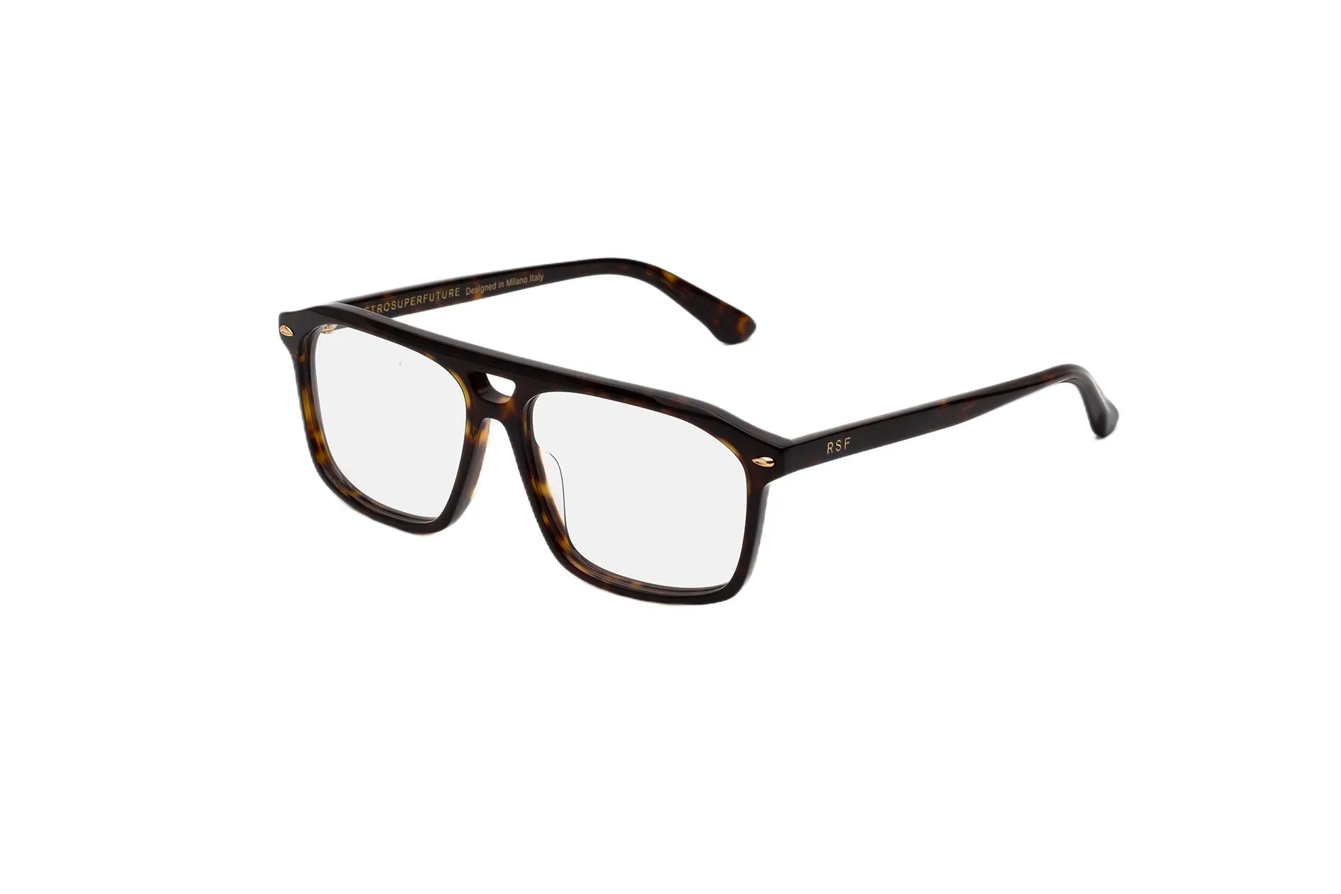 Retrosuperfuture 9WT NUMERO 158 3627 Montature da vista Acetato Havana Squadrata - immagine 1